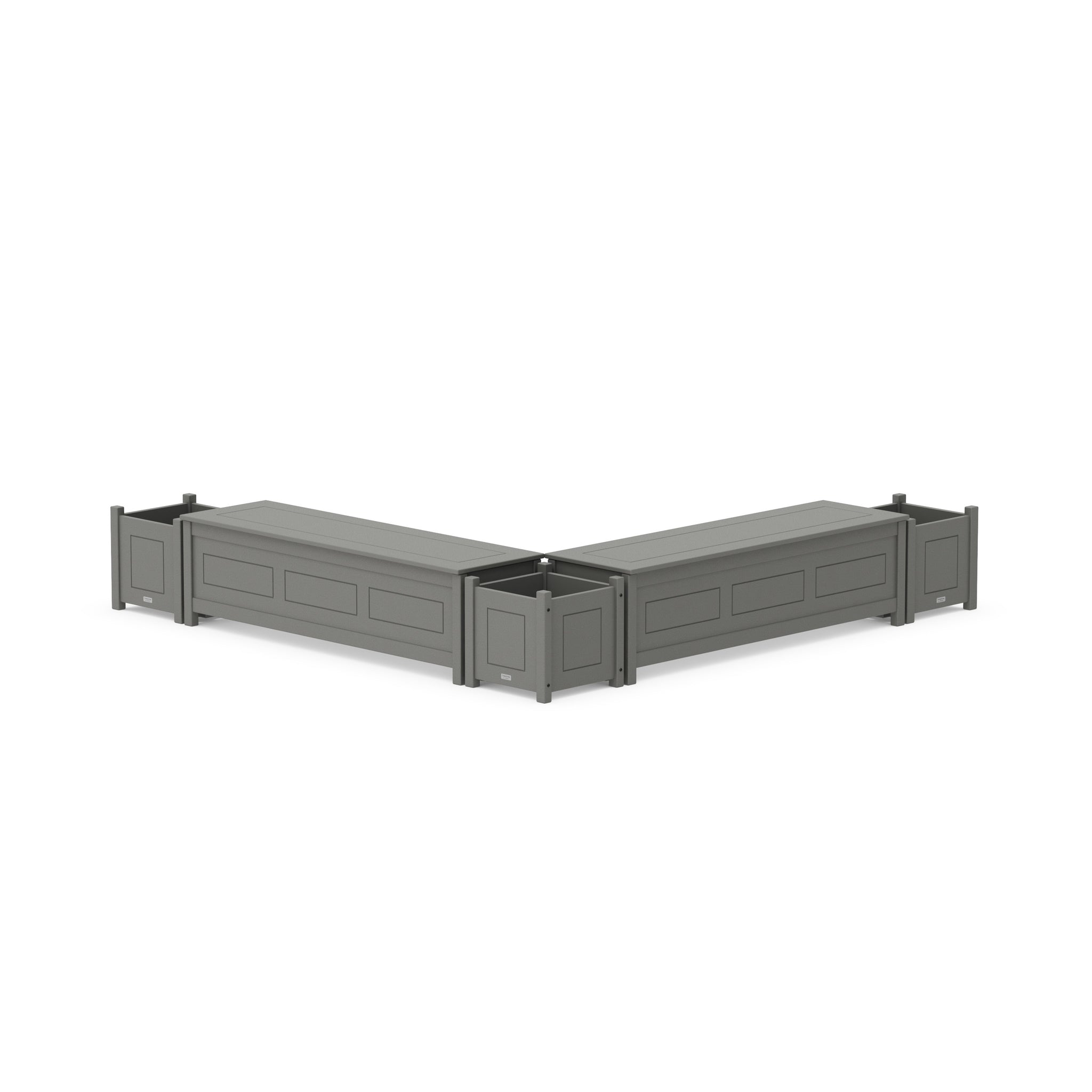 60" Country Living L- Shaped Planter Storage Bench Corner Set