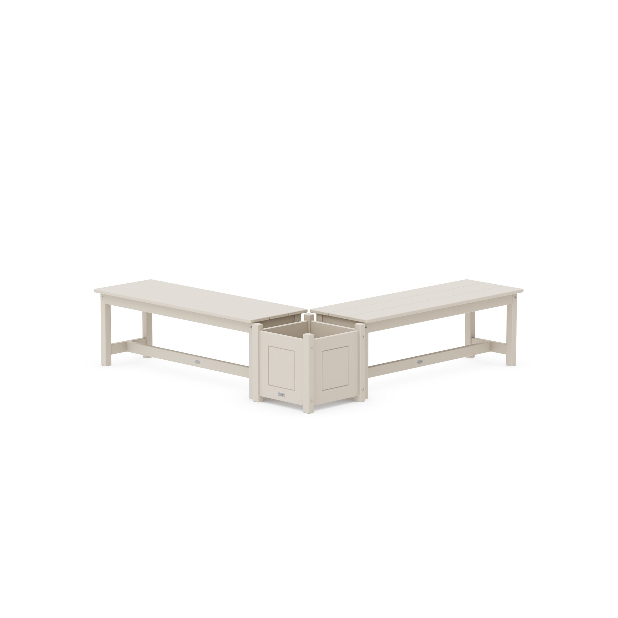 48" Country Living L- Shaped Planter Bench Set