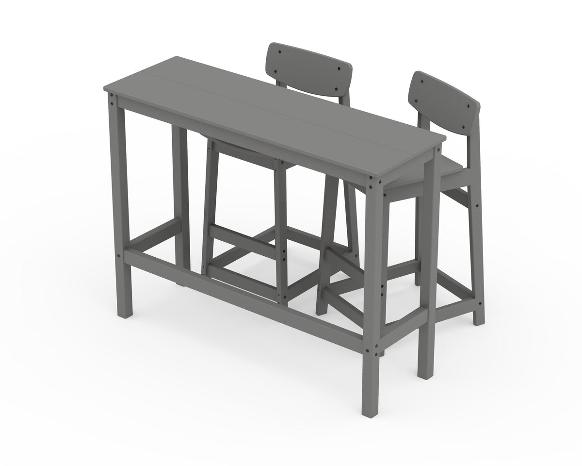 Modern Studio Urban Lowback Bar Chair 3-Piece Balcony Set