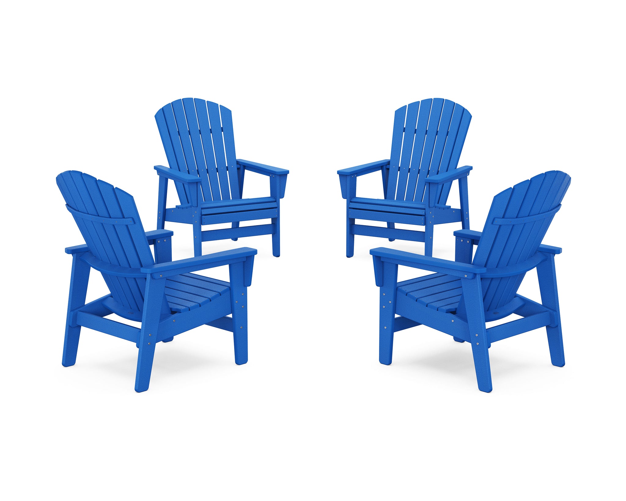 4-Piece Nautical Grand Upright Adirondack Chair Conversation Set