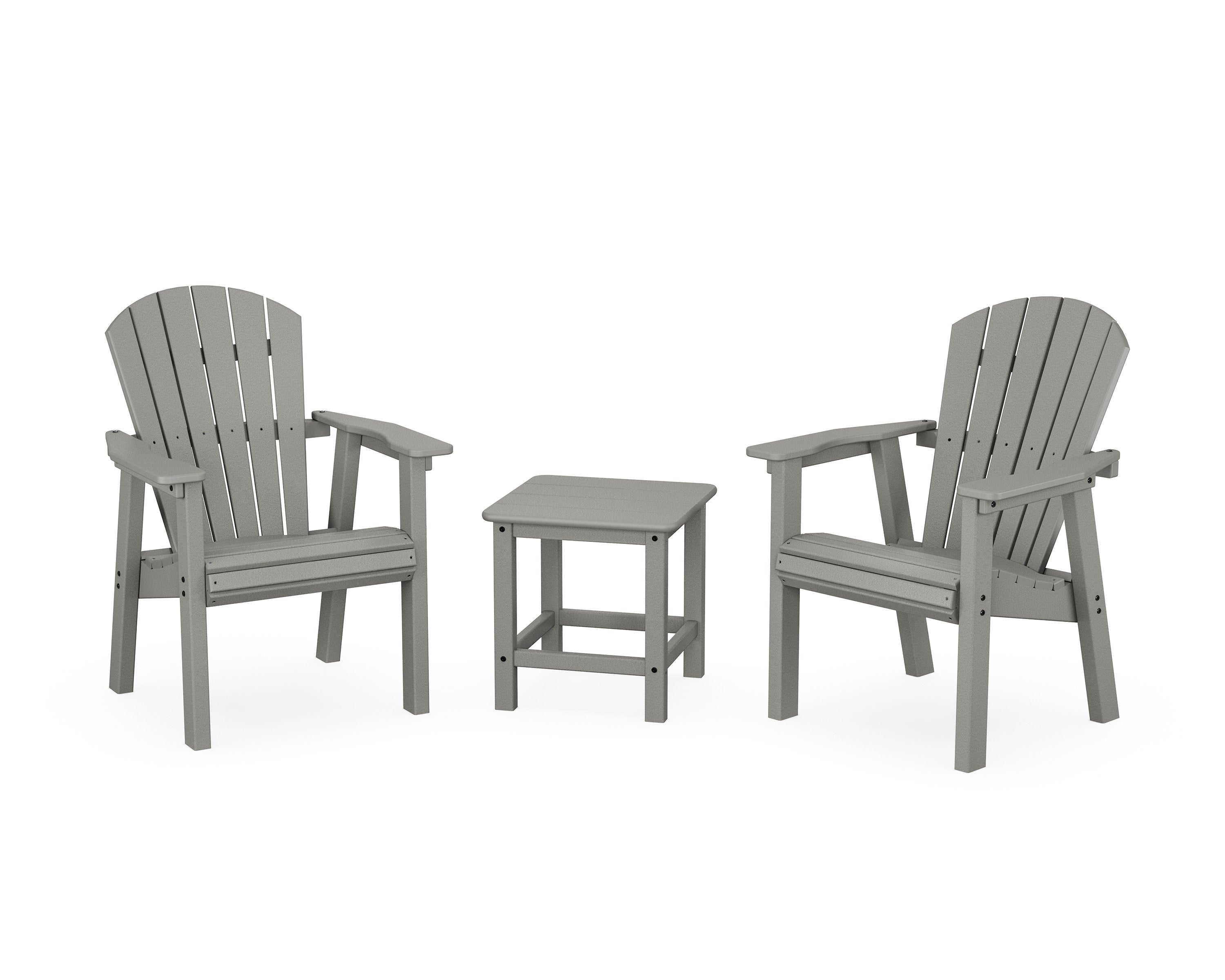 Seashell 3-Piece Upright Adirondack Chair Set