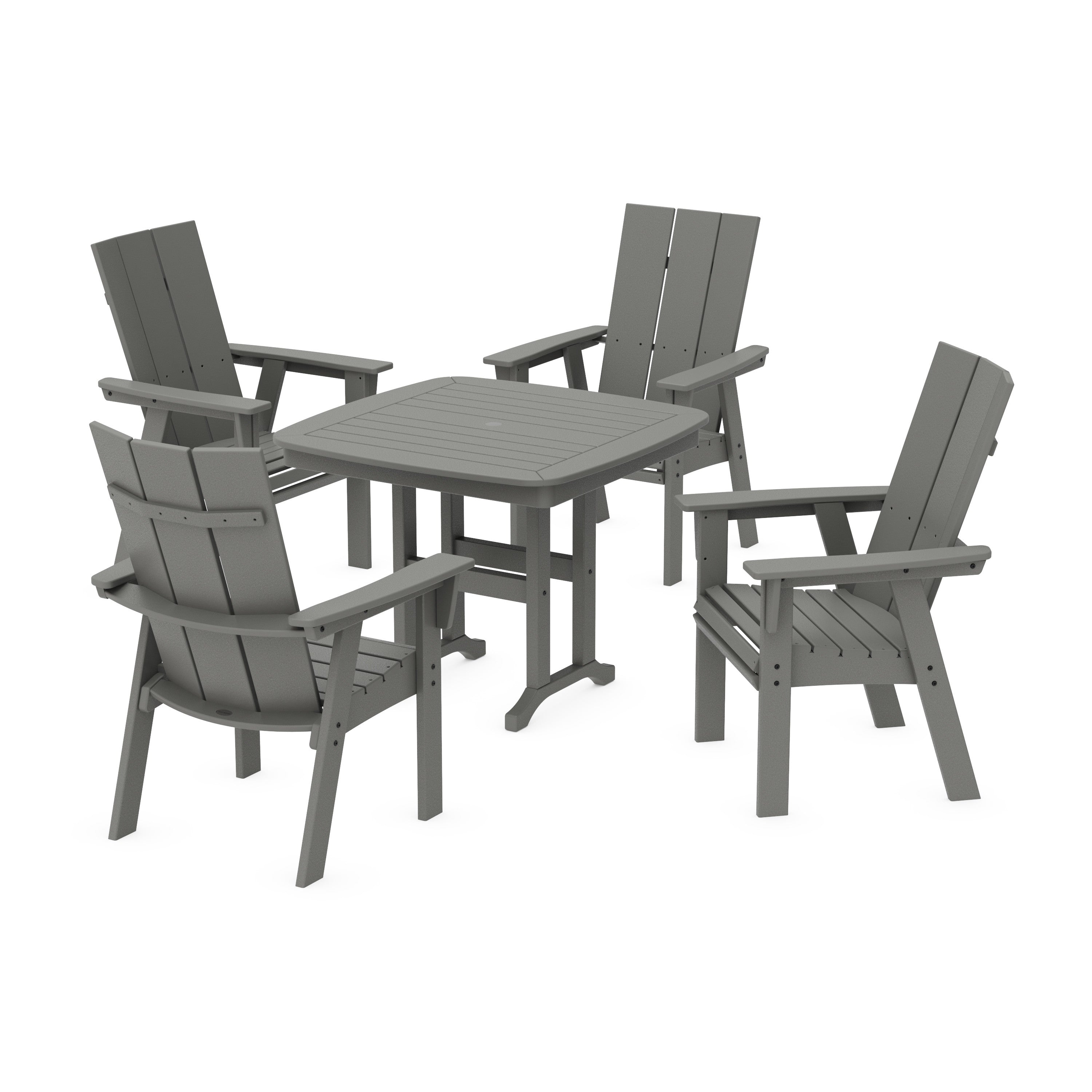 Modern Curveback Adirondack 5-Piece Dining Set