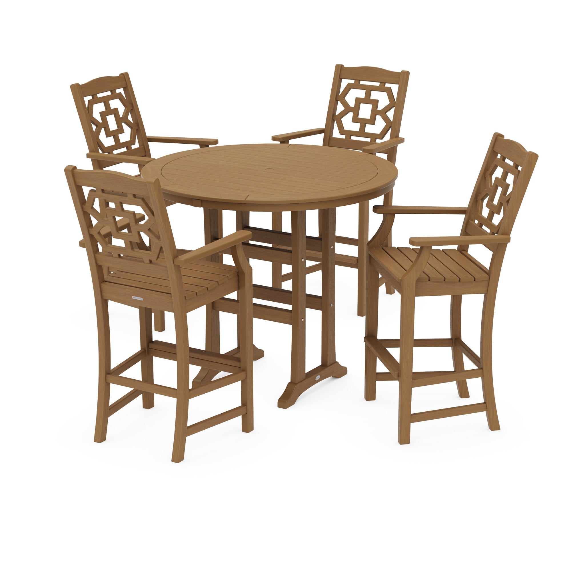 Chinoiserie 5-Piece Round Bar Set