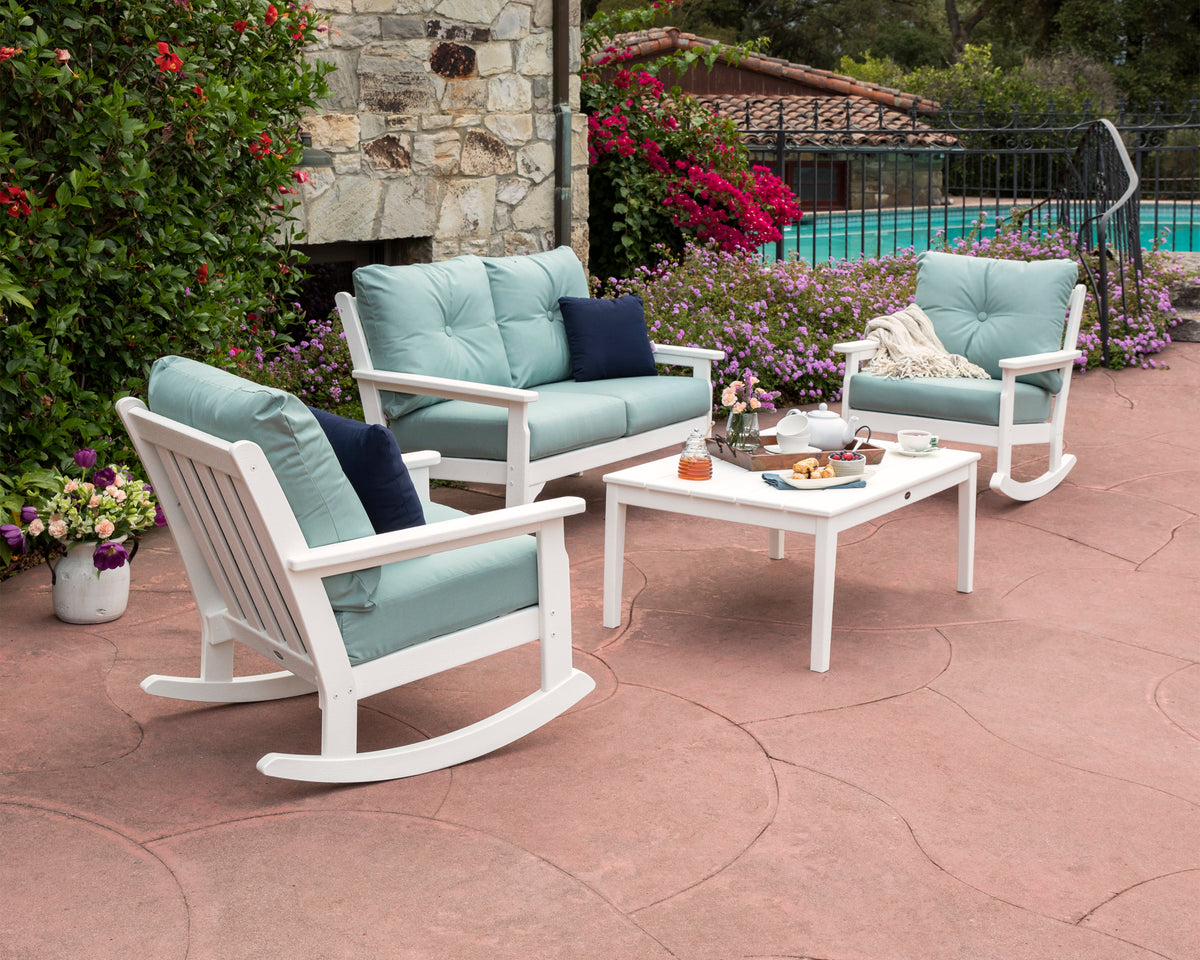 Vineyard 4-Piece Deep Seating Rocking Chair Set