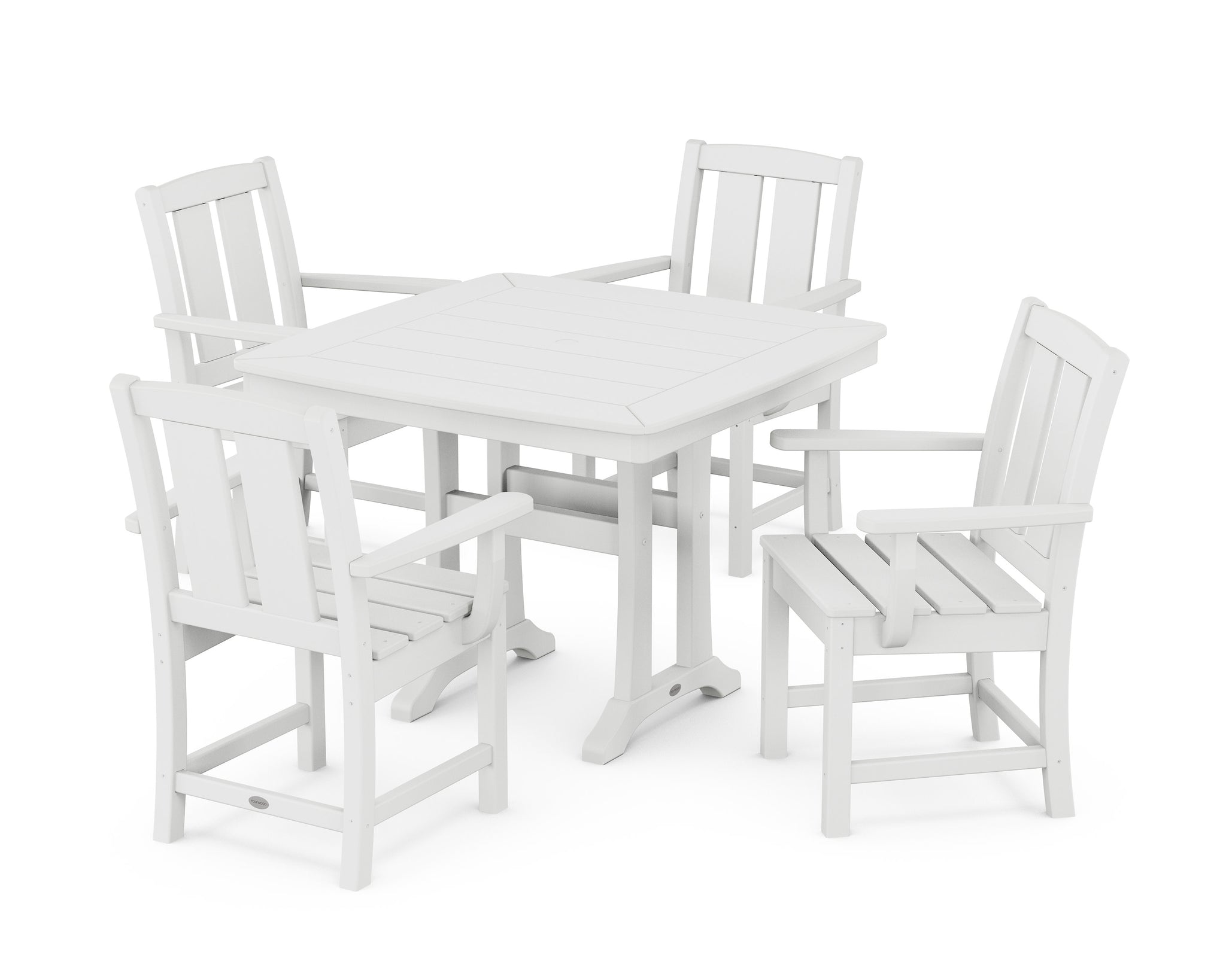 Mission 5-Piece Dining Set with Trestle Legs