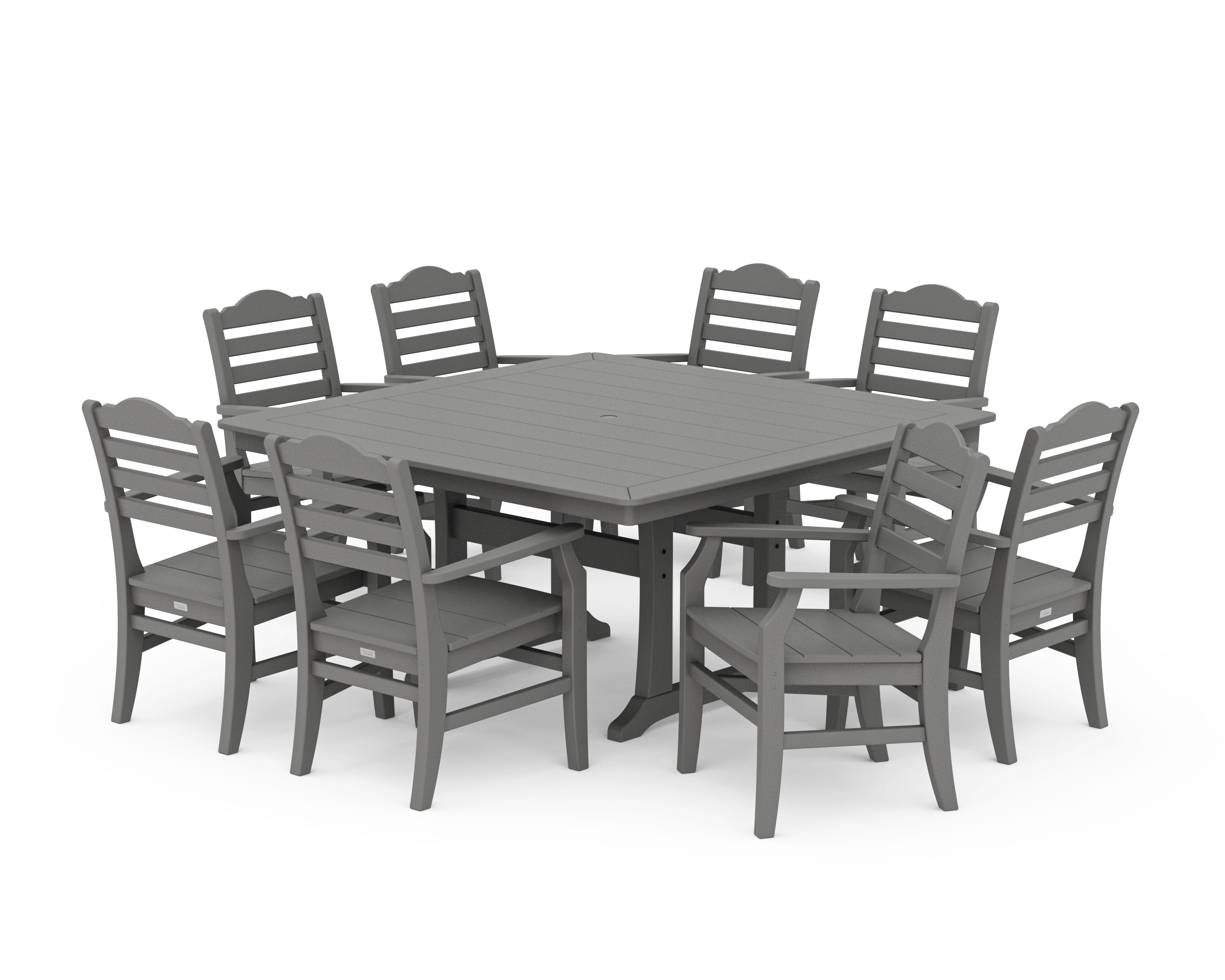 Savannah 9-Piece Square Dining Set with Trestle Legs