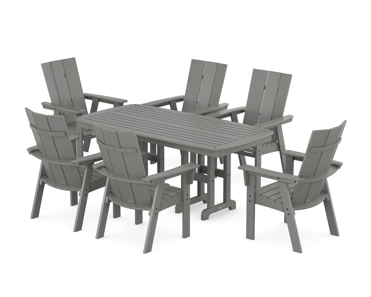 Modern Curveback Adirondack 7-Piece Dining Set