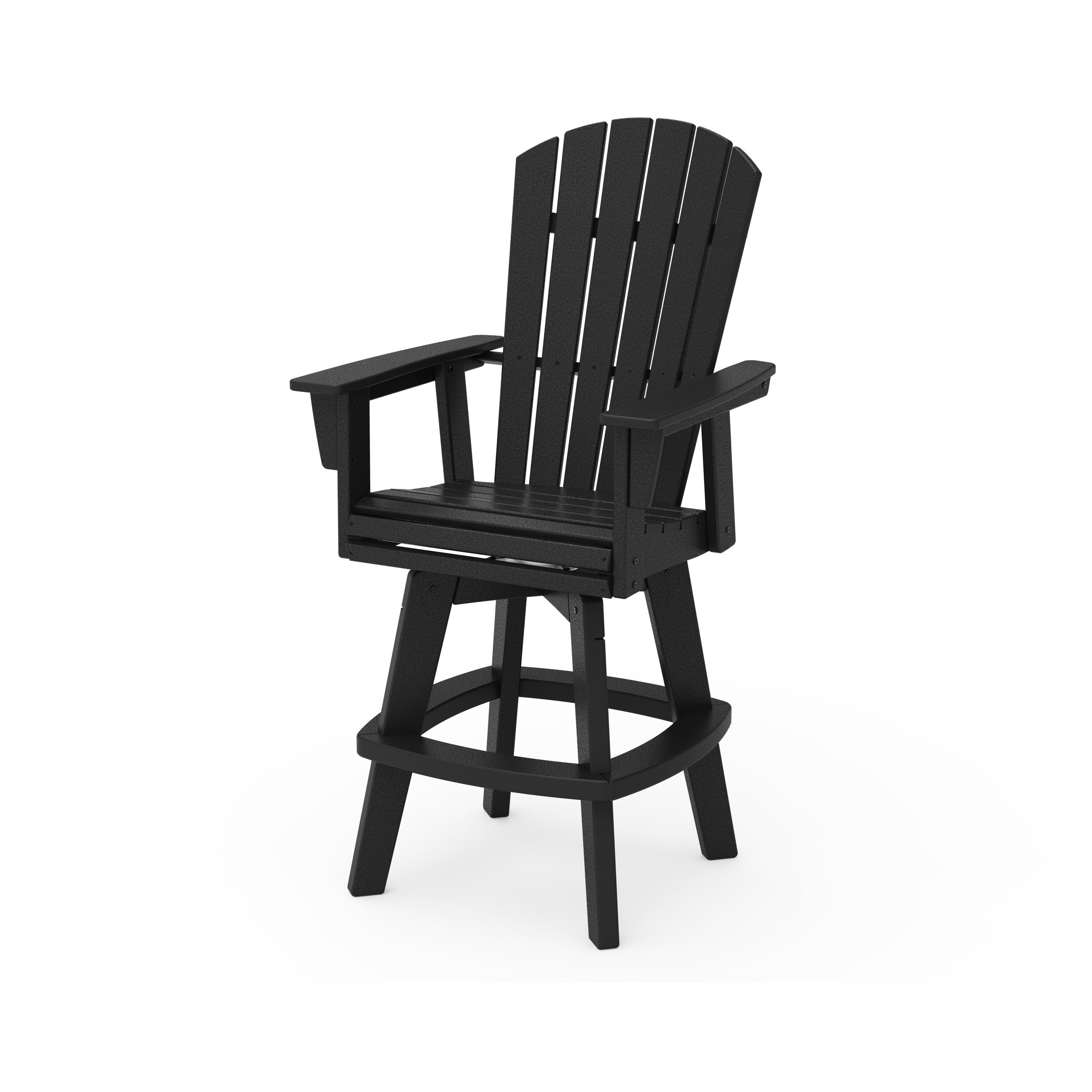 Nautical Curveback Adirondack Swivel Bar Chair