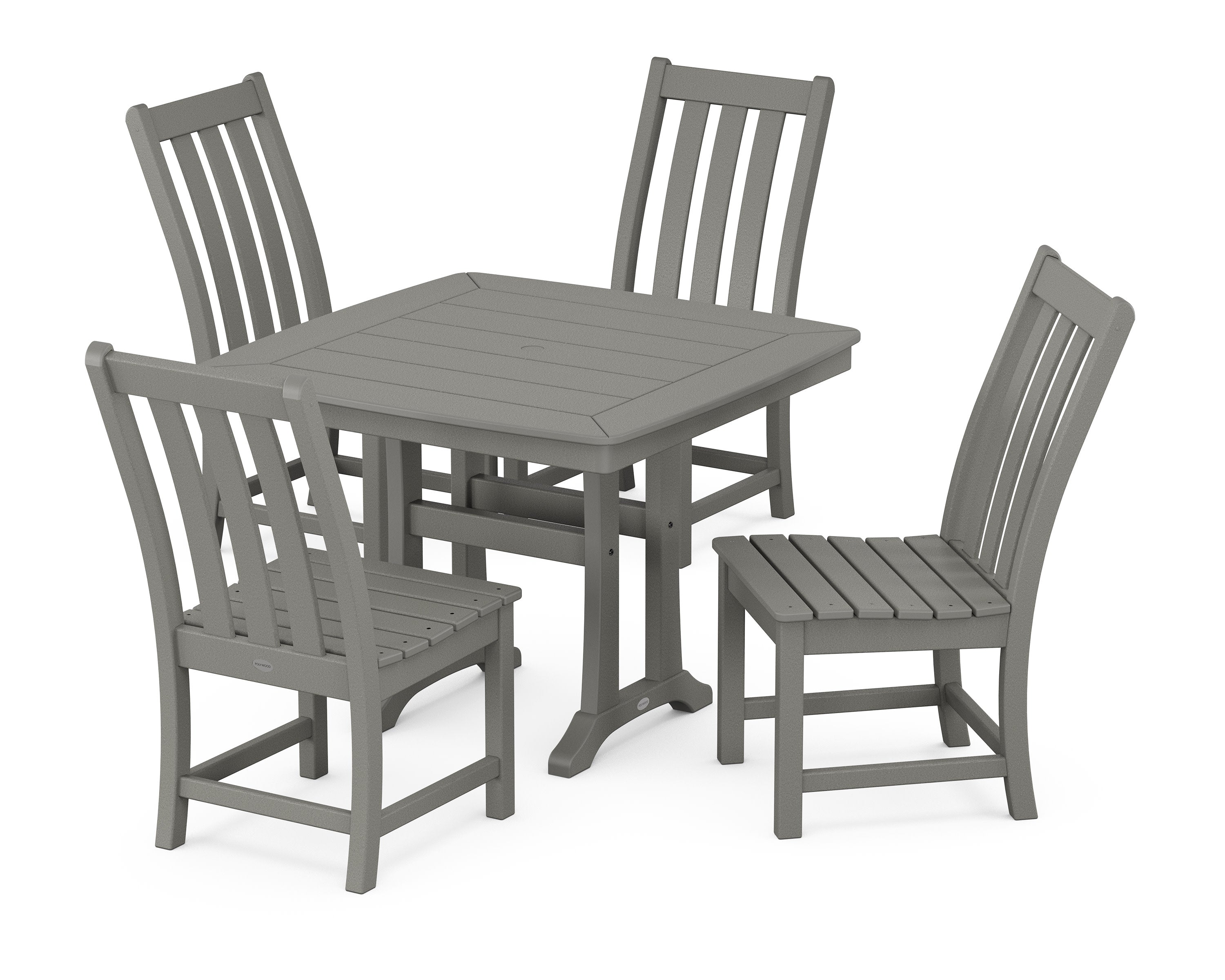Vineyard Side Chair 5-Piece Dining Set with Trestle Legs