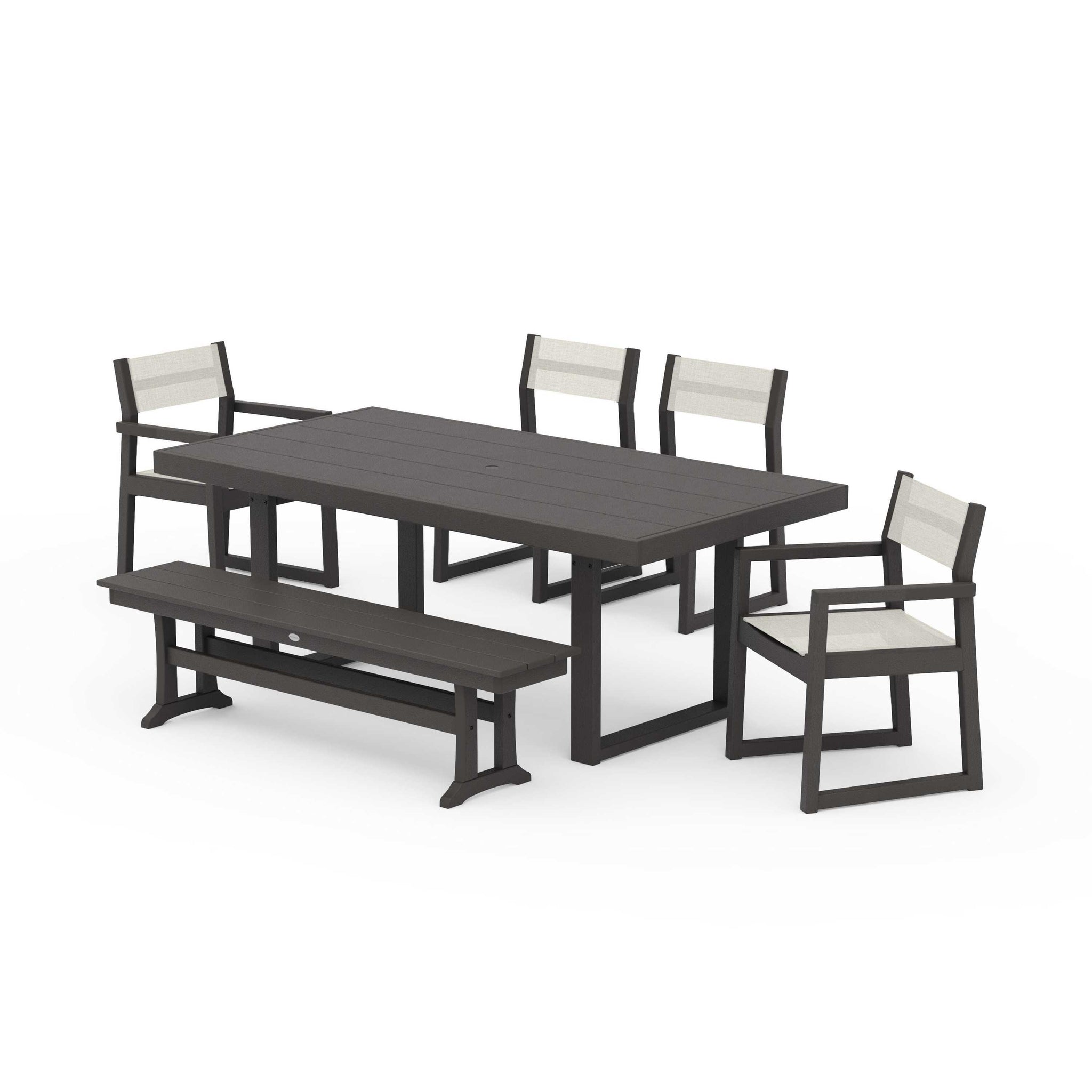 EDGE Sling 6-Piece Dining Set with Bench