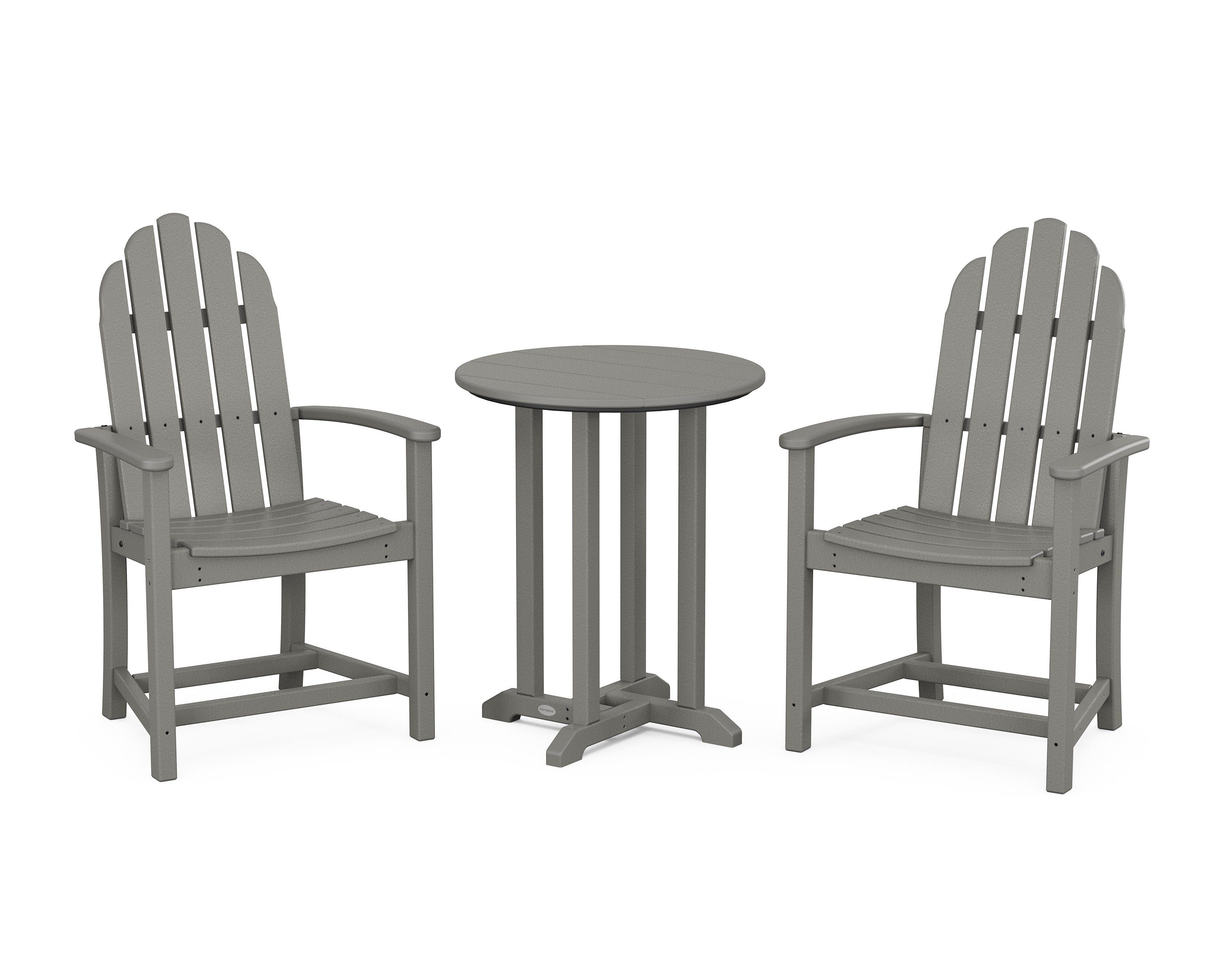 Classic Adirondack 3-Piece Round Bistro Dining Set