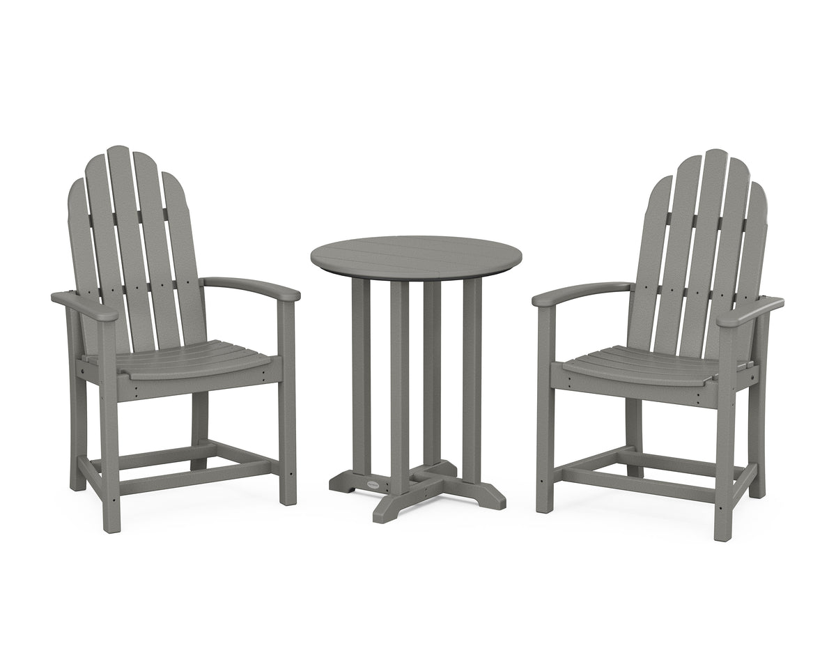 Classic Adirondack 3-Piece Round Bistro Dining Set