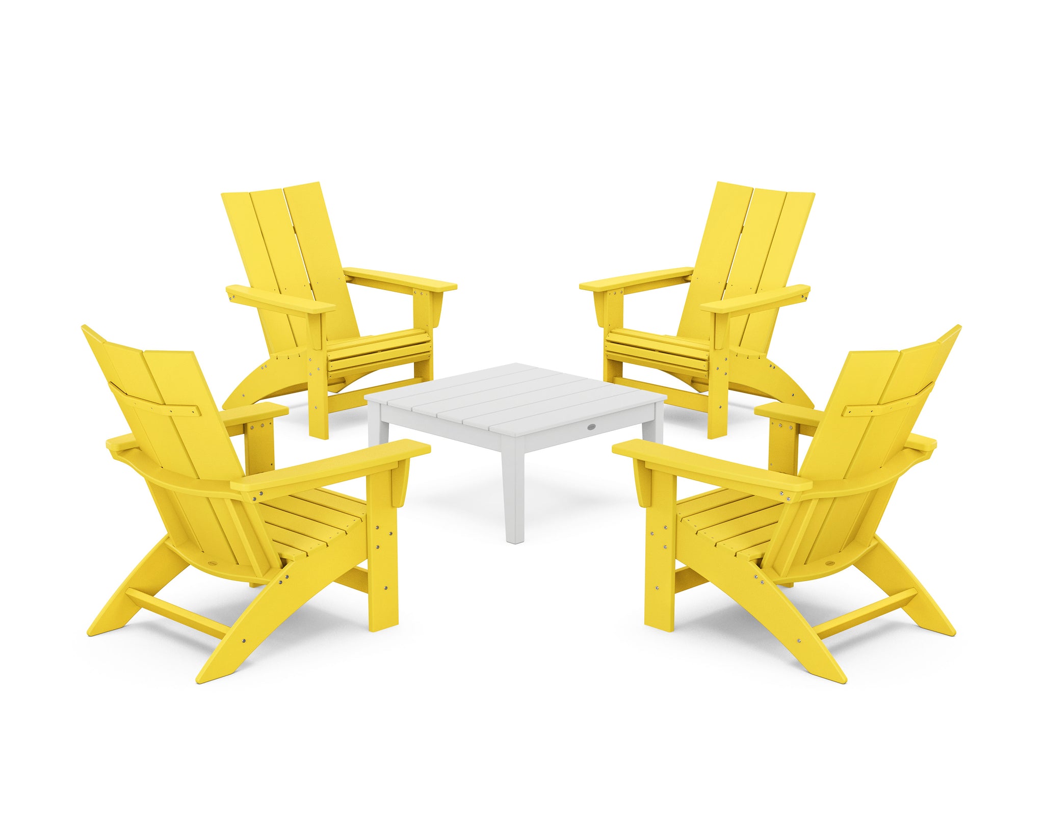 5-Piece Modern Grand Adirondack Chair Conversation Group