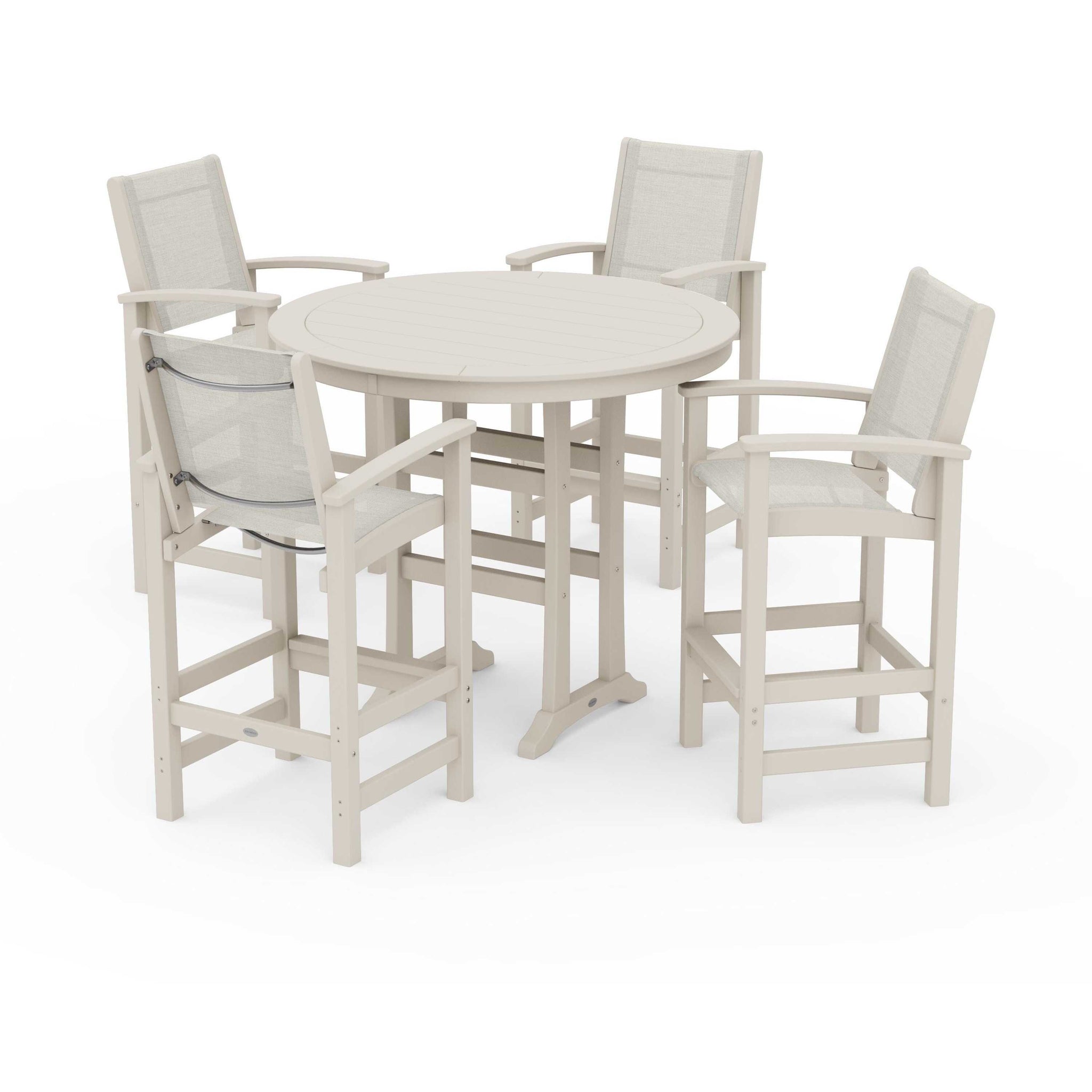 Coastal 5-Piece Nautical Trestle Bar Set