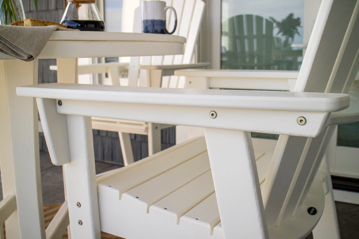 Nautical Curveback Adirondack 5-Piece Round Trestle Bar Set