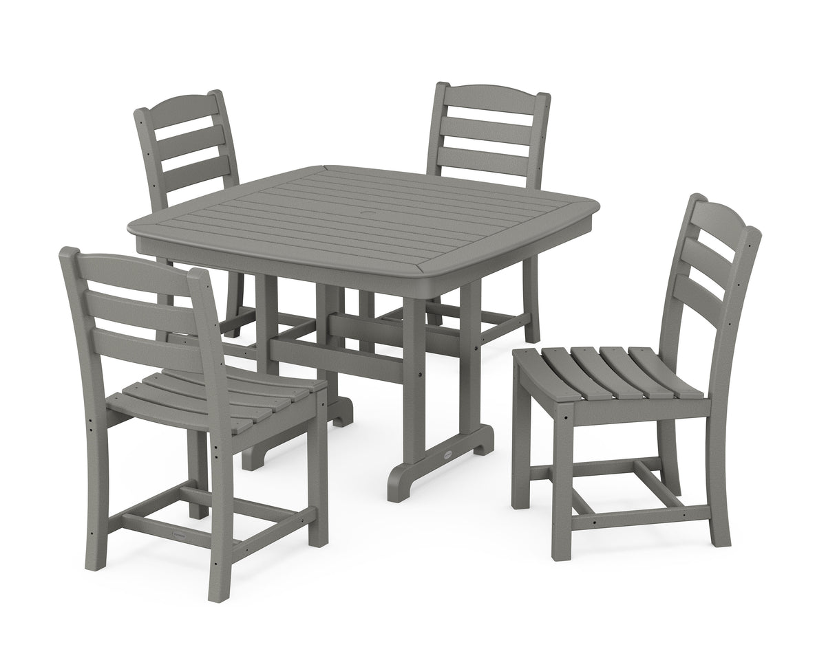 La Casa Café Side Chair 5-Piece Dining Set with Trestle Legs