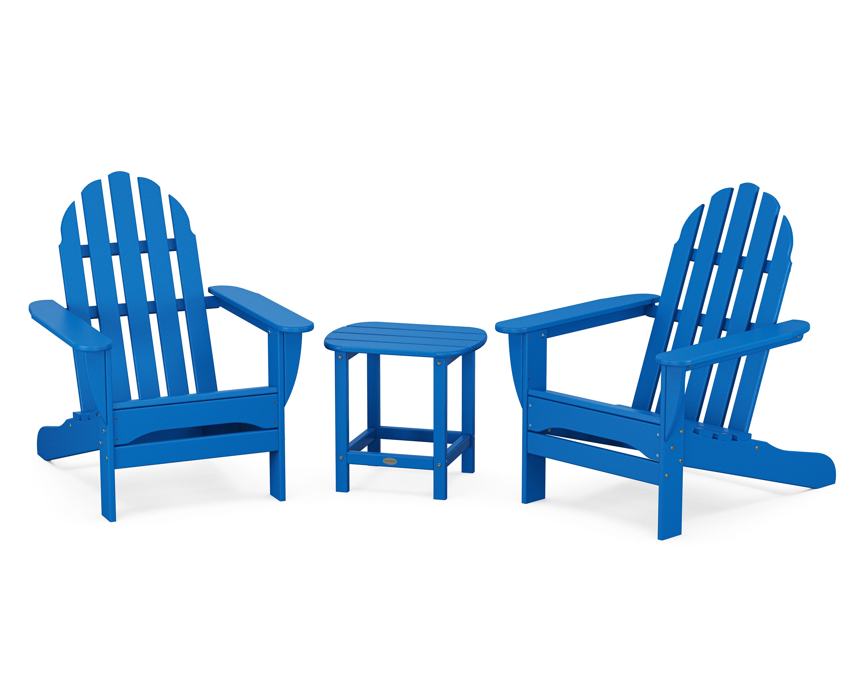 Classic Adirondack 3-Piece Set with South Beach 18" Side Table
