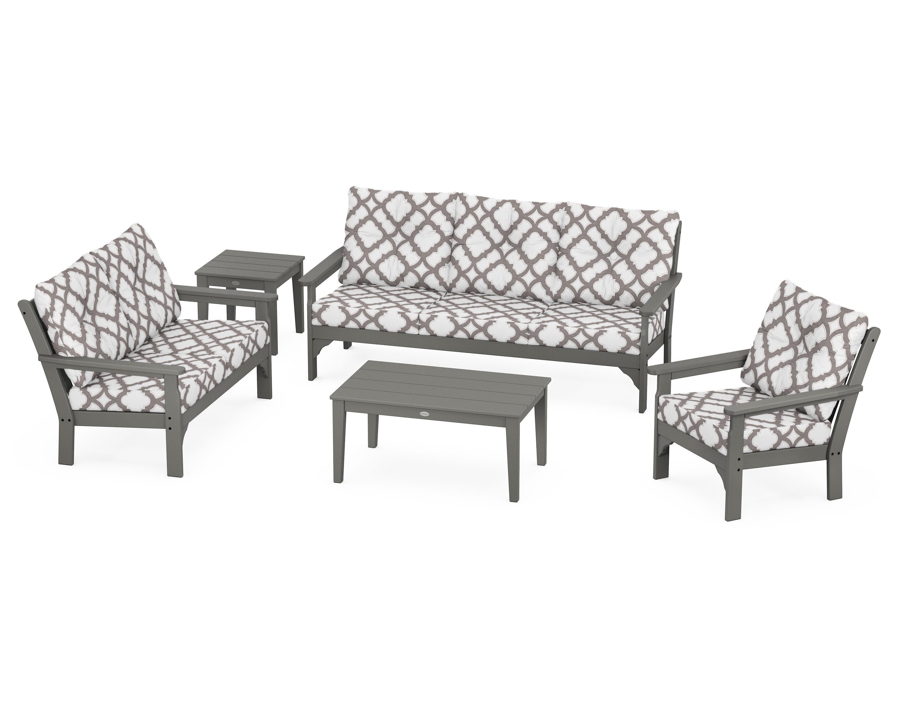 Vineyard 5 Piece Deep Seating Set