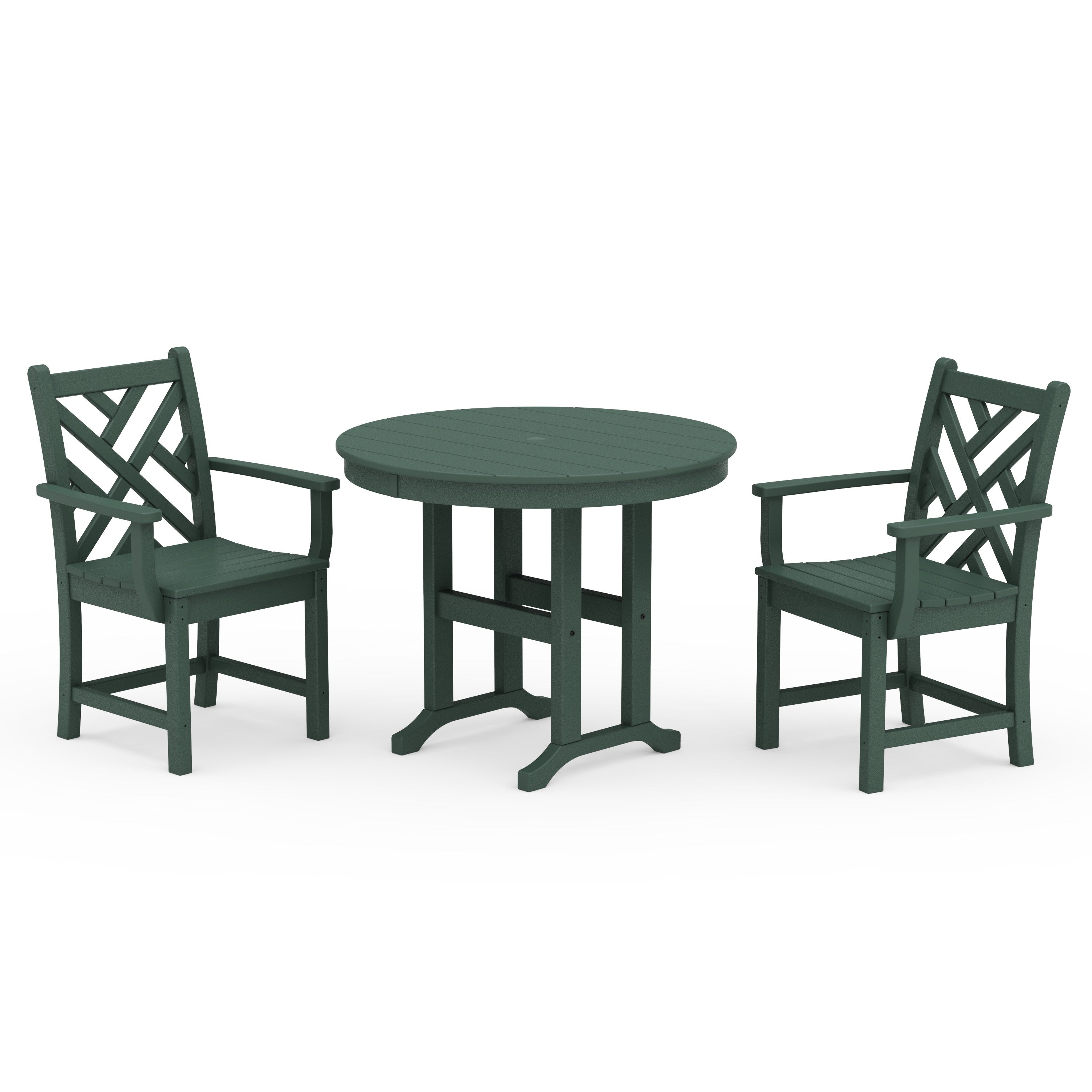 Chippendale 3-Piece Round Dining Set