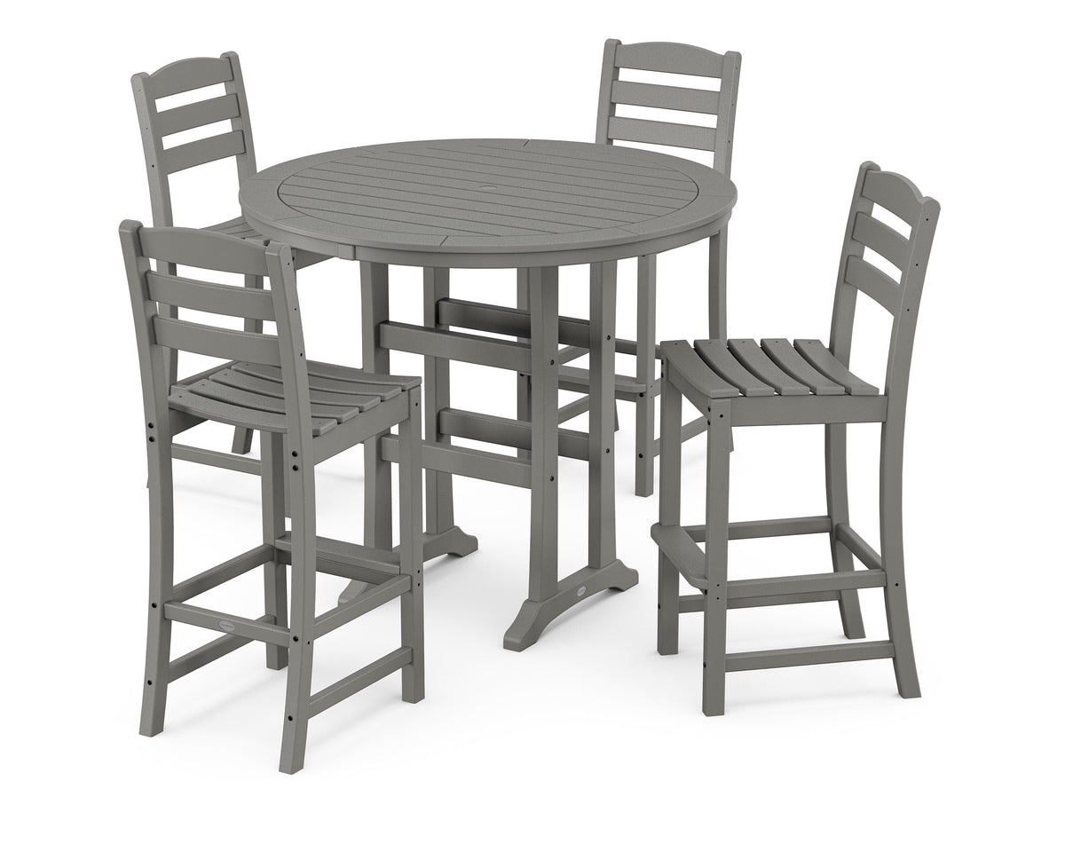 La Casa Café 5-Piece Side Chair Bar Dining Set