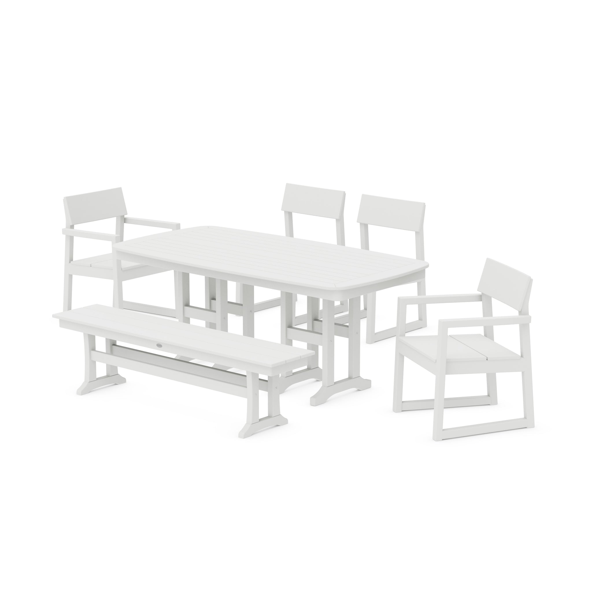EDGE 6-Piece Dining Set with Bench