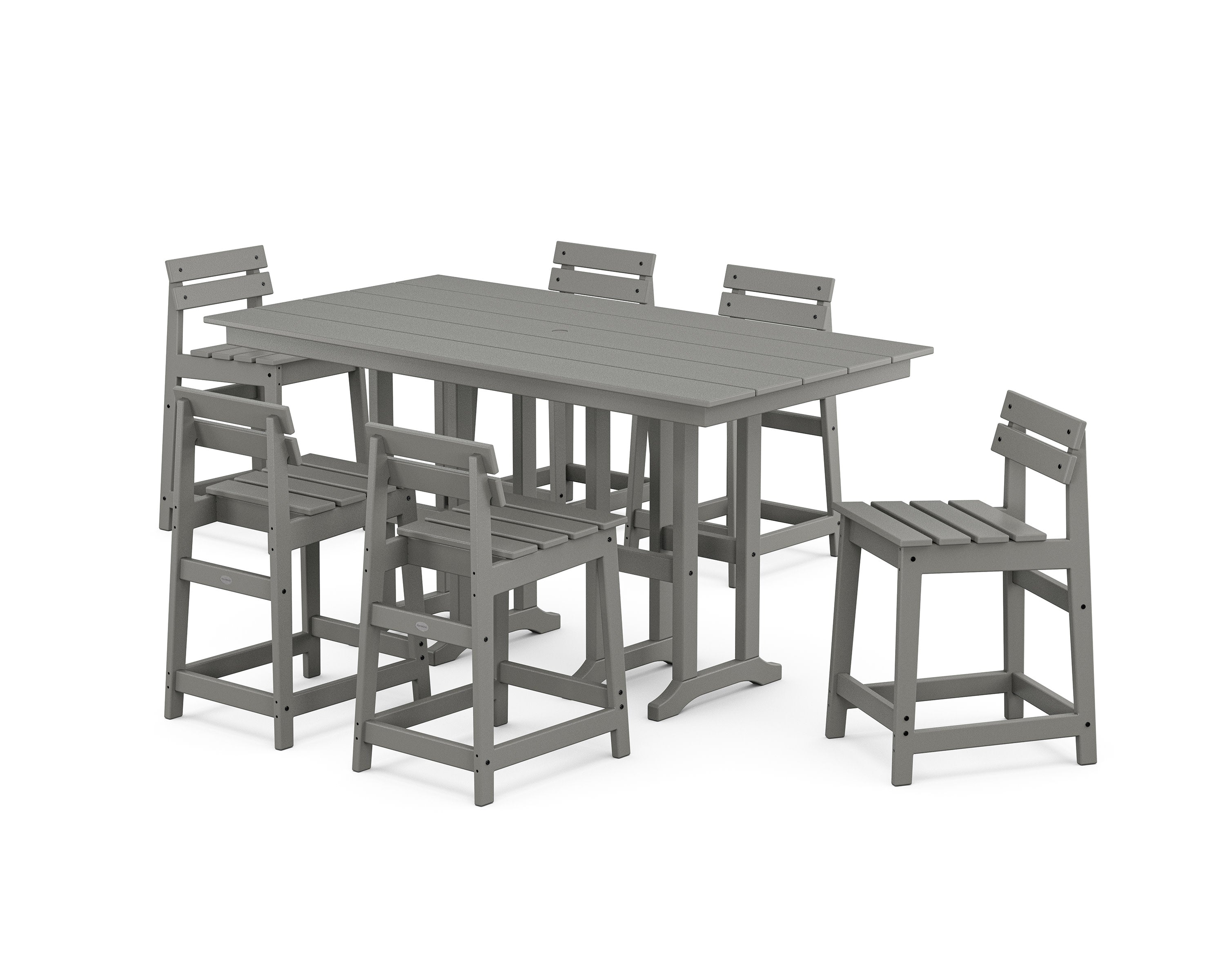 Modern Studio Plaza Lowback Counter Chair 7-Piece Set