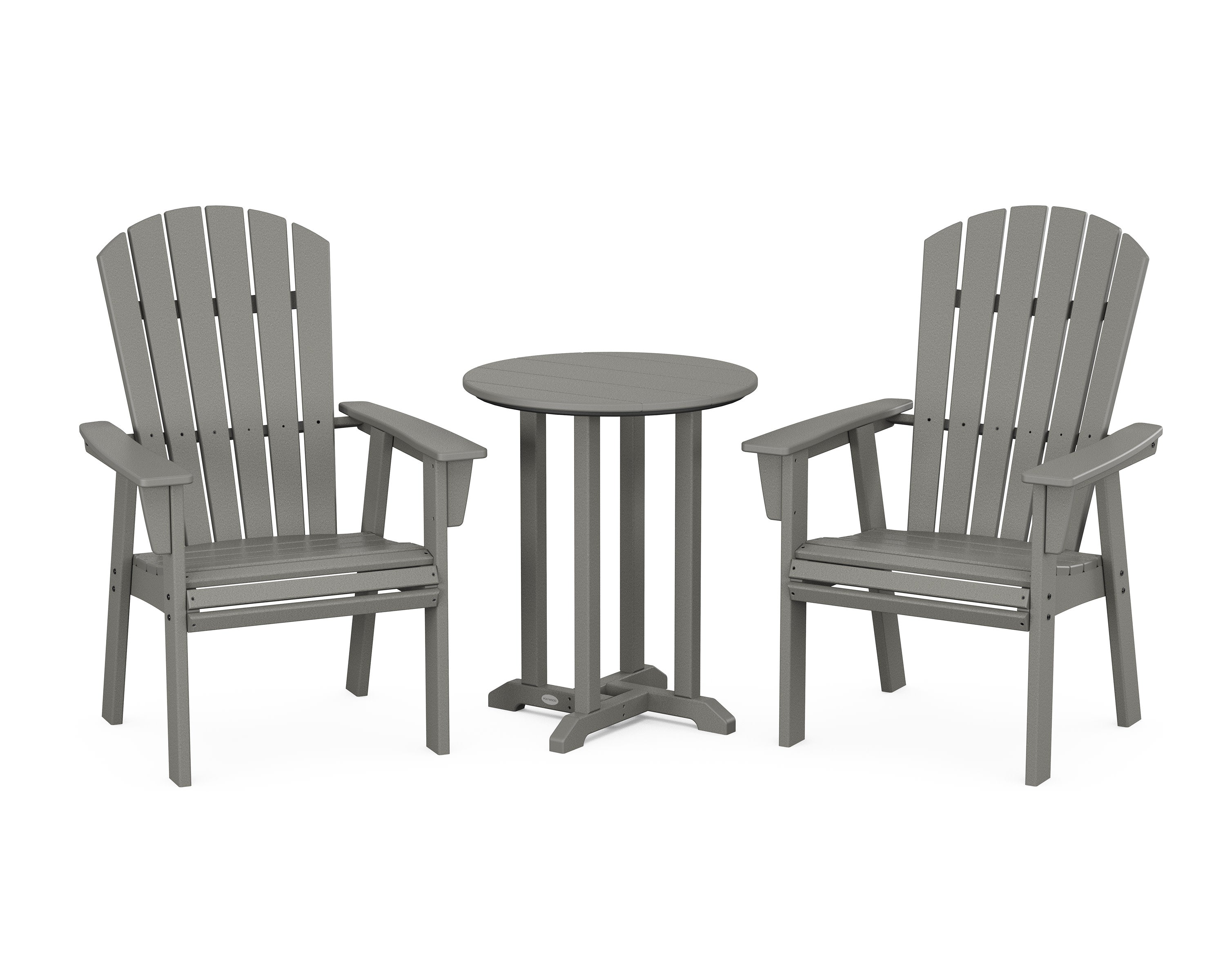 Nautical Adirondack 3-Piece Round Bistro Dining Set