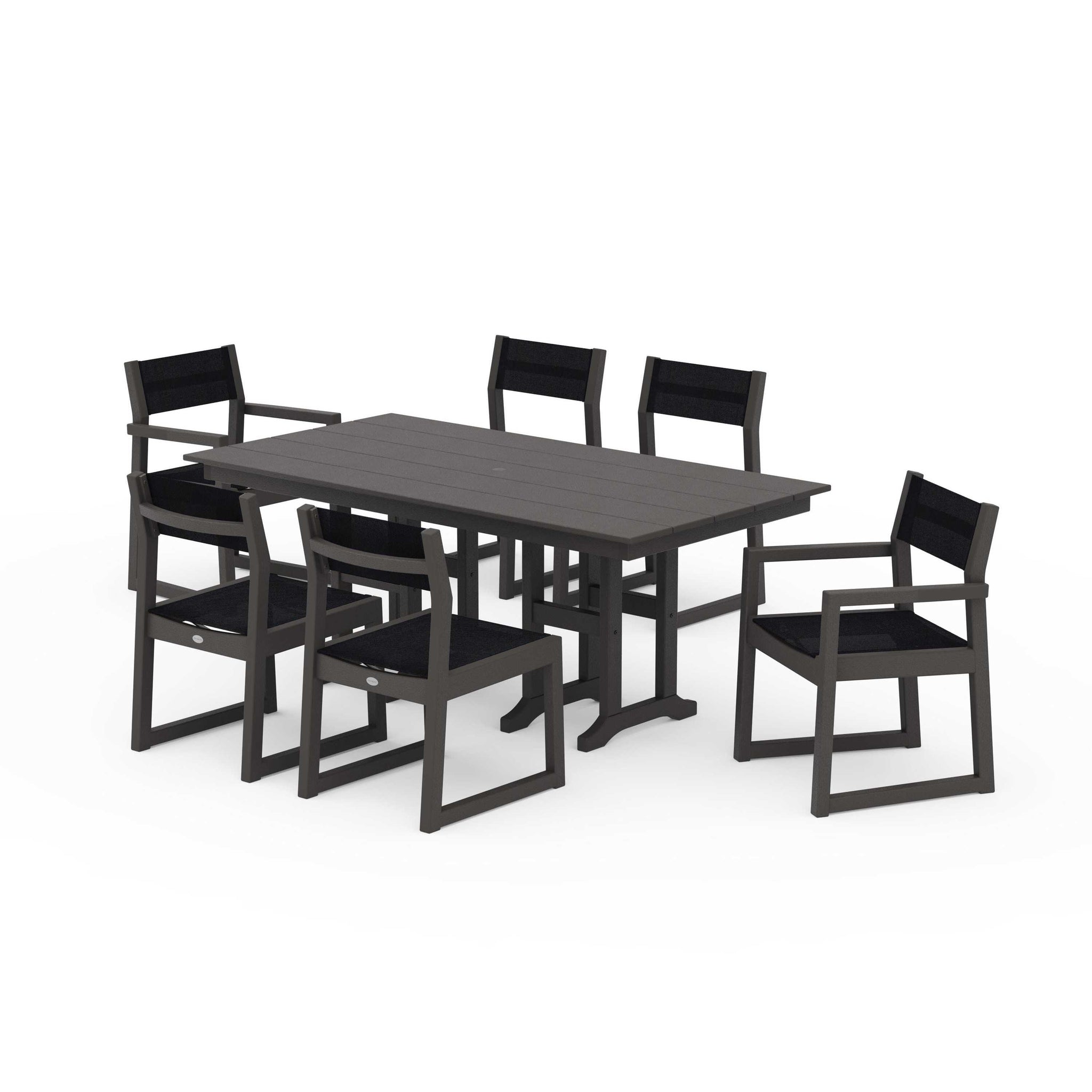 EDGE Sling 7-Piece Farmhouse Dining Set
