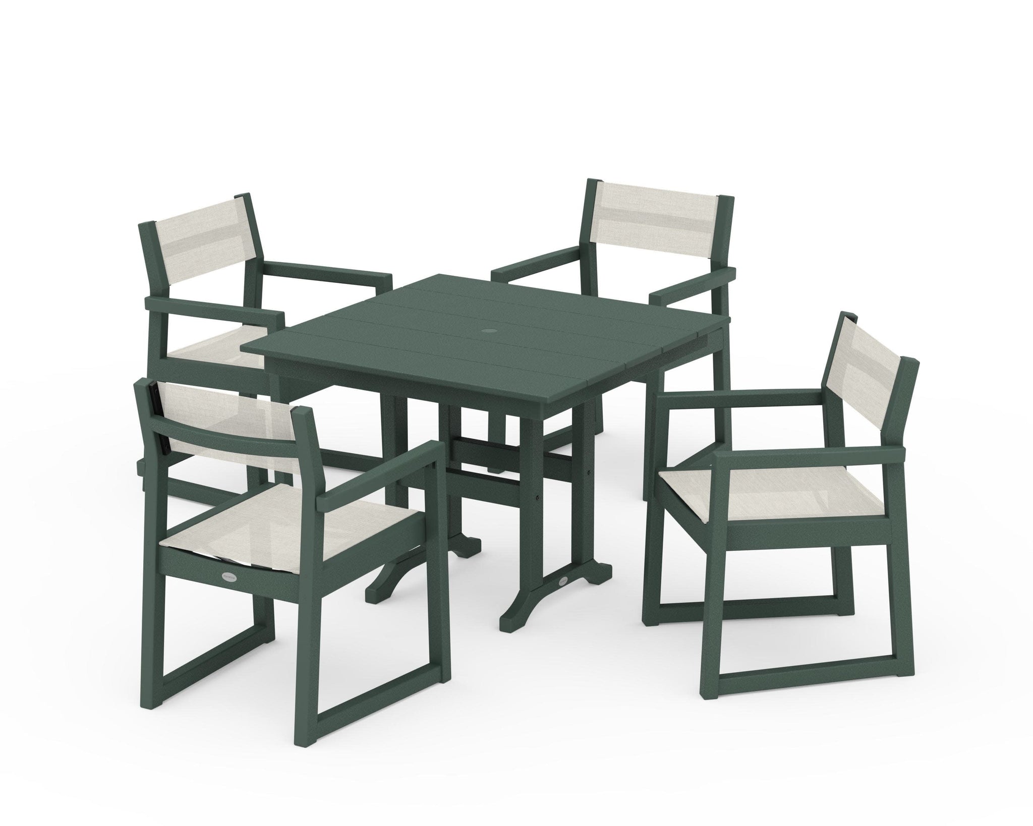 EDGE Sling Arm Chair 5-Piece Farmhouse Dining Set