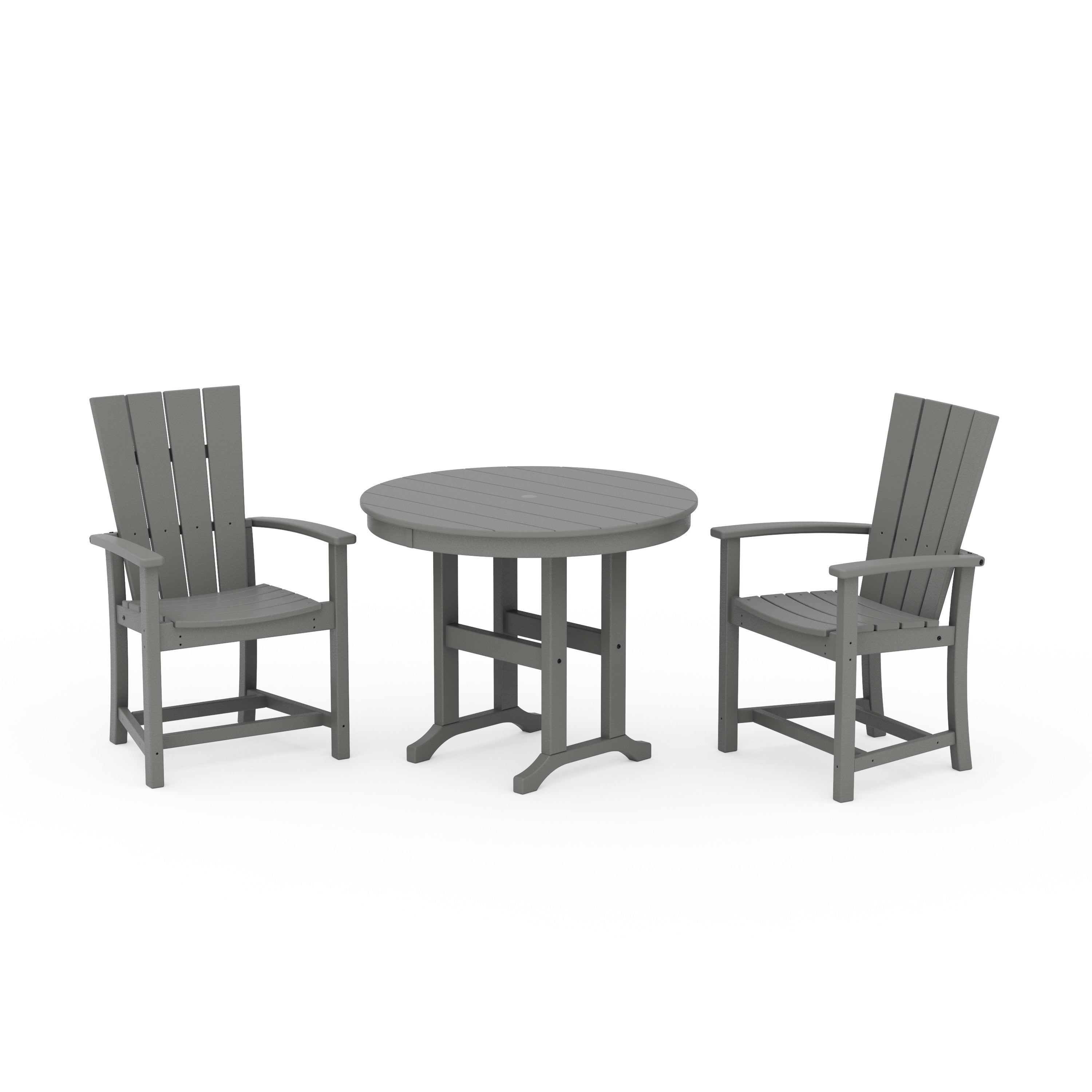 Quattro 3-Piece Round Farmhouse Dining Set
