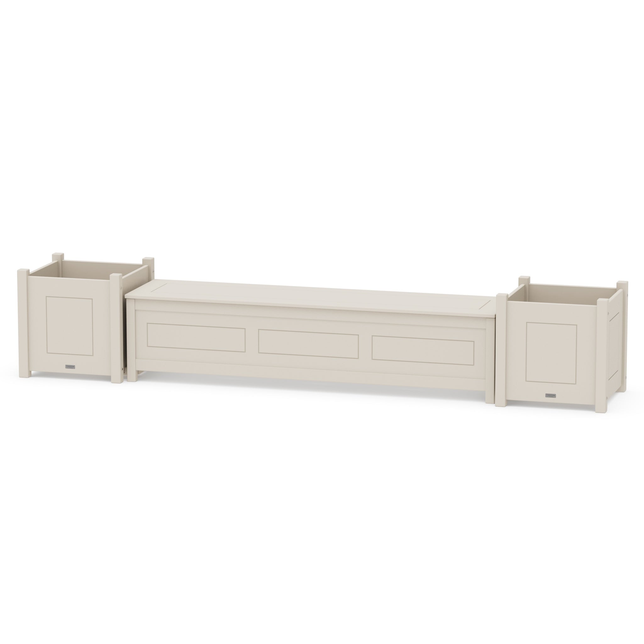 72" Country Living Straight Planter Storage Bench Set- Large