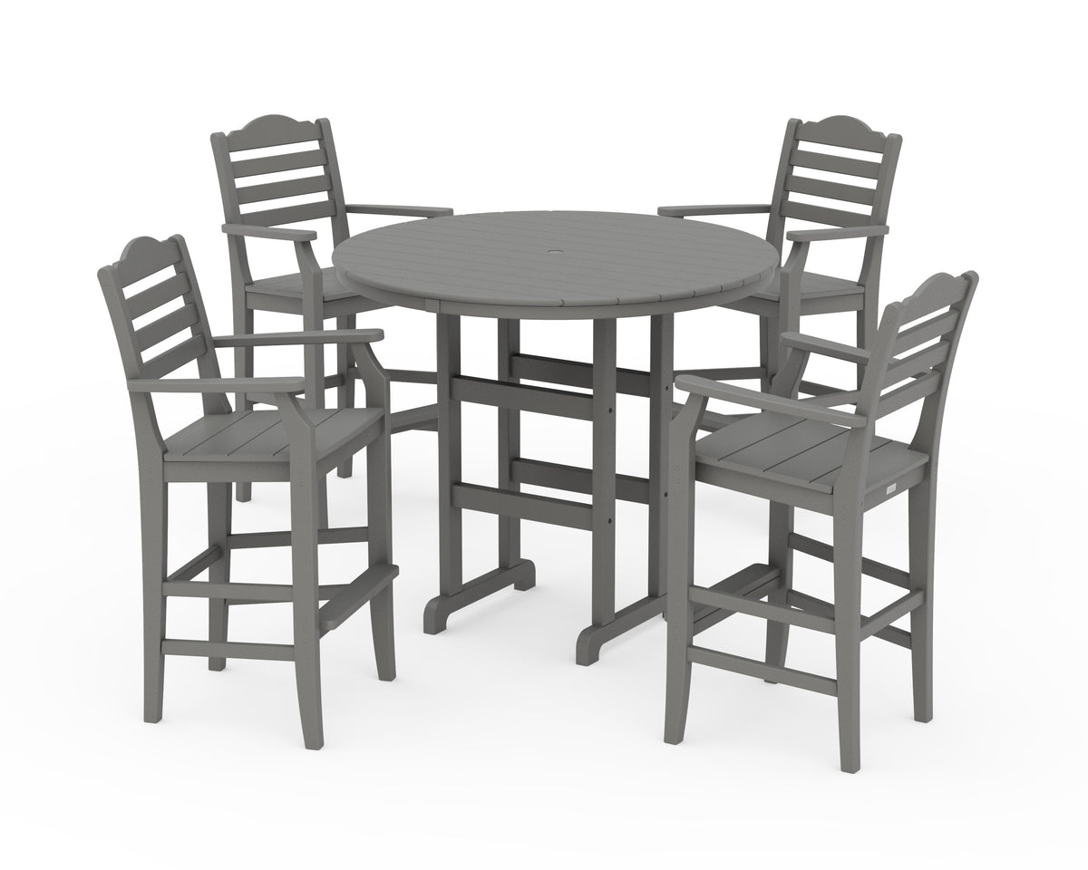 Savannah 5-Piece Round Farmhouse Bar Set
