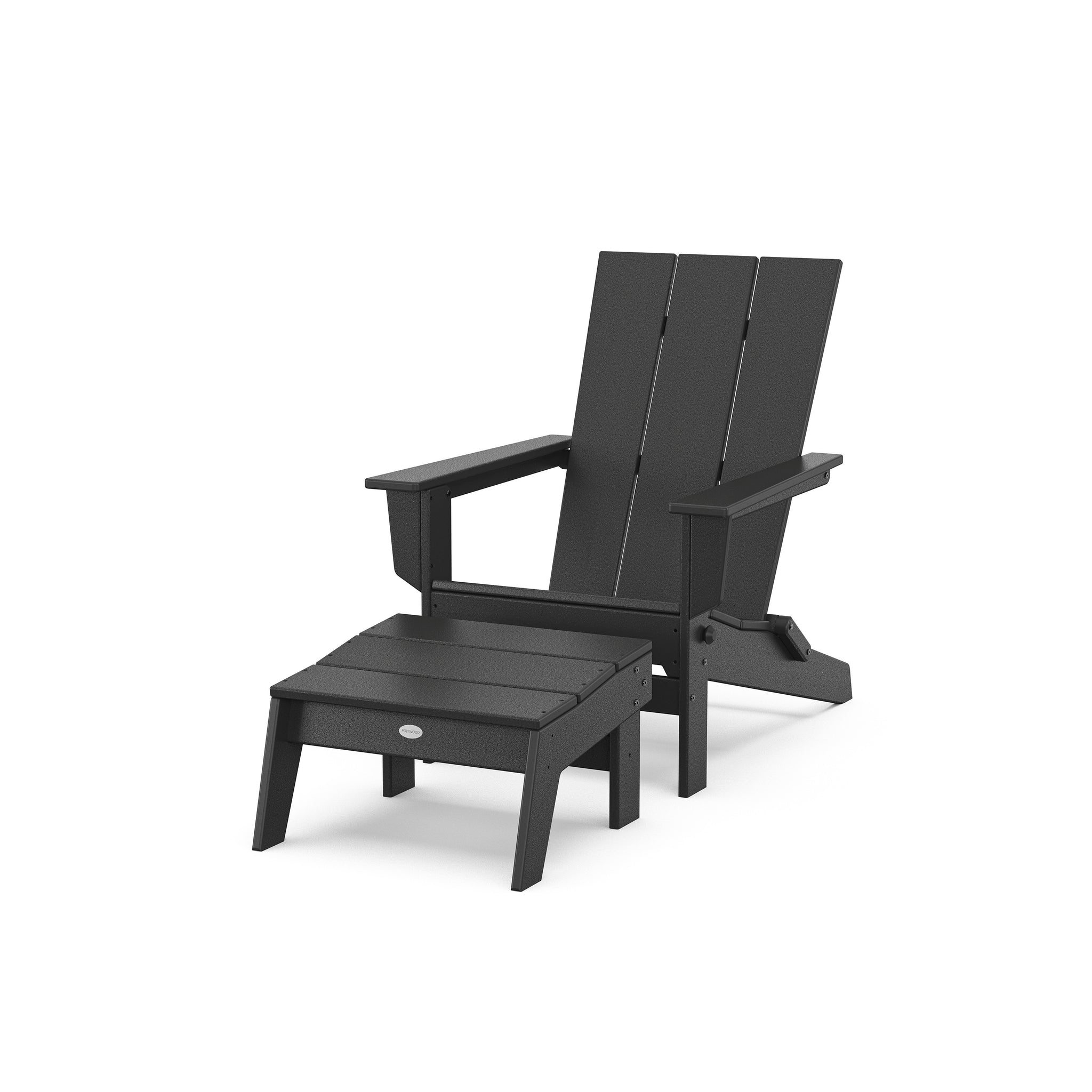 Modern Studio Folding Adirondack Chair with Ottoman
