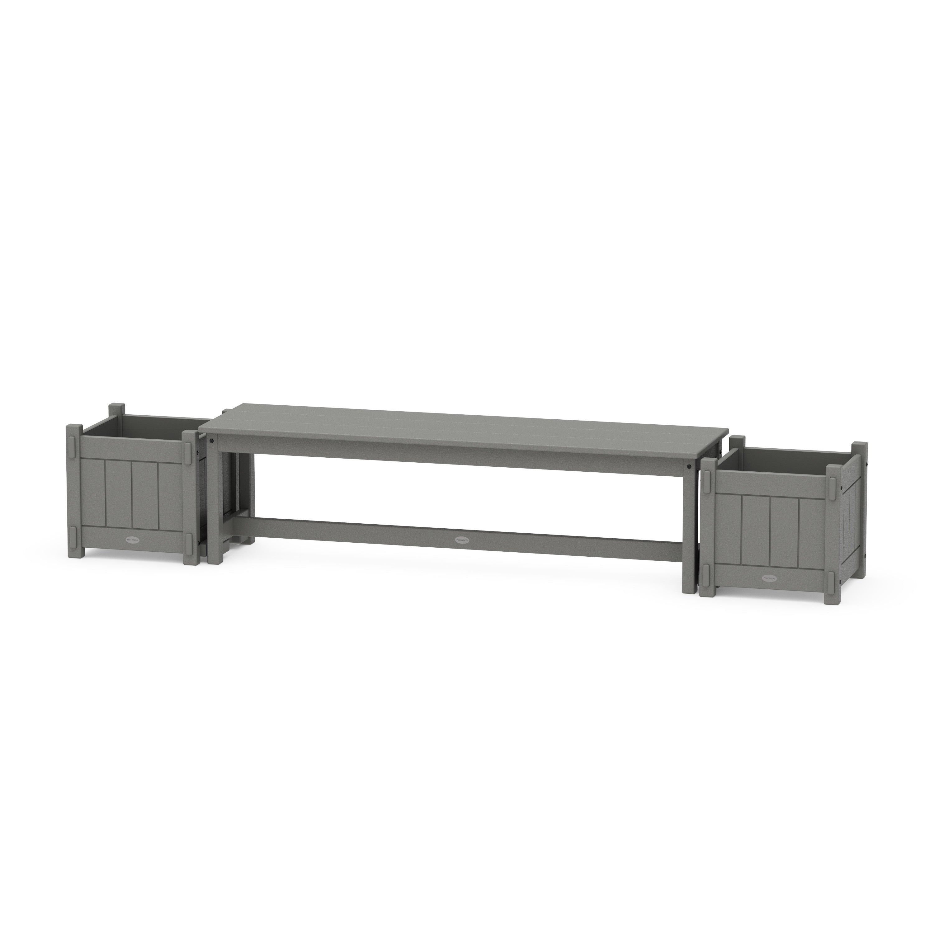 60" Vineyard Straight Planter Bench Set