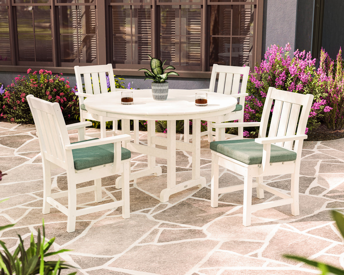Oxford 5-Piece Round Farmhouse Dining Set
