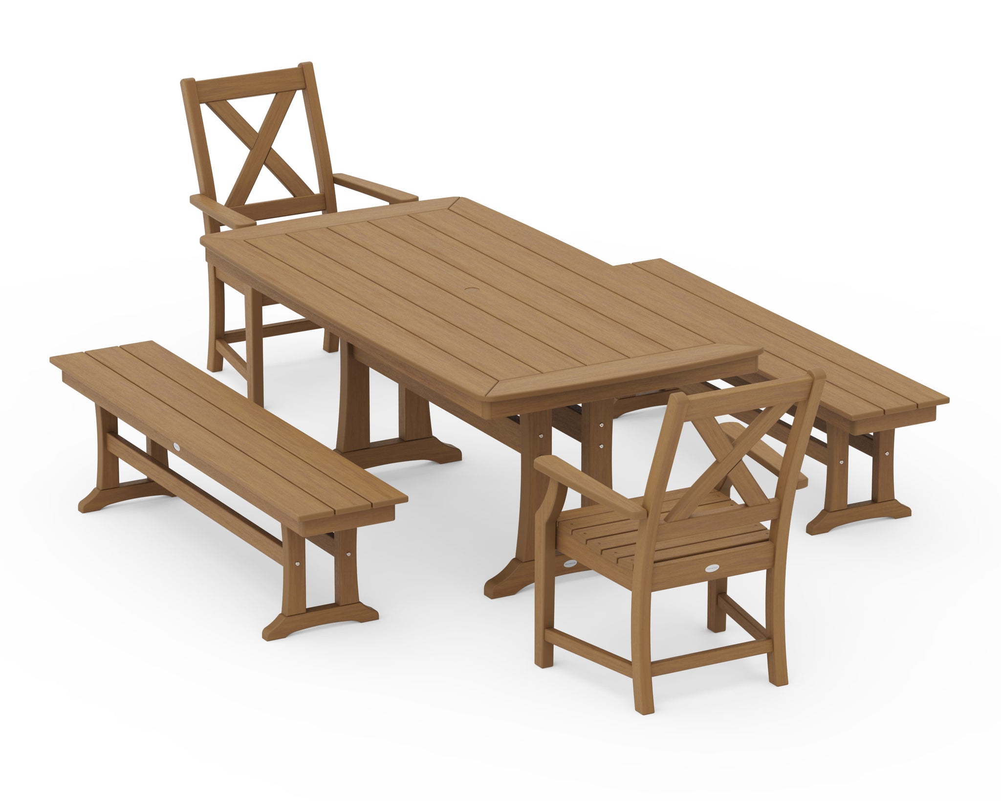 Braxton 5-Piece Dining Set with Trestle Legs