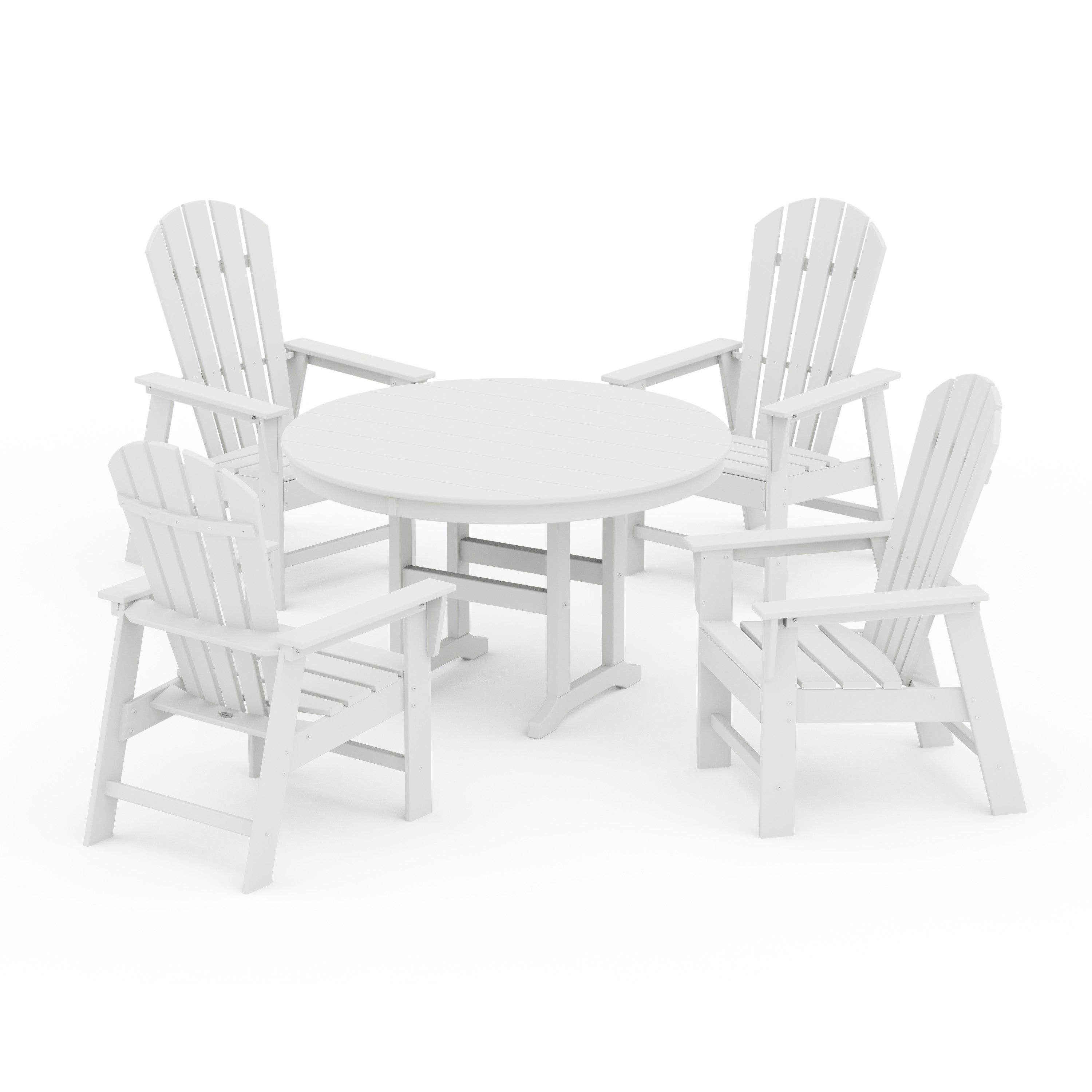 South Beach 5-Piece Round Farmhouse Dining Set