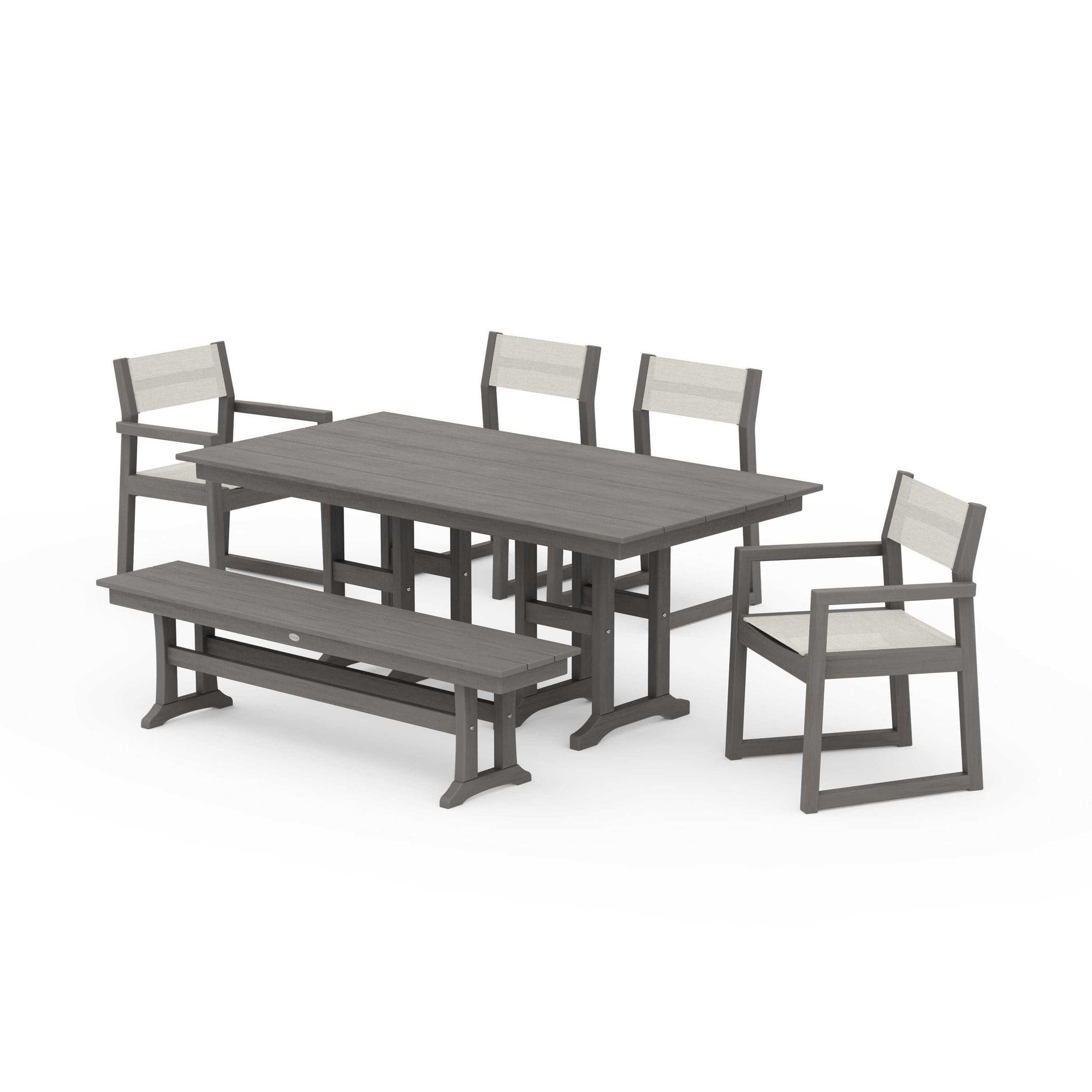 EDGE Sling 6-Piece Farmhouse Dining Set
