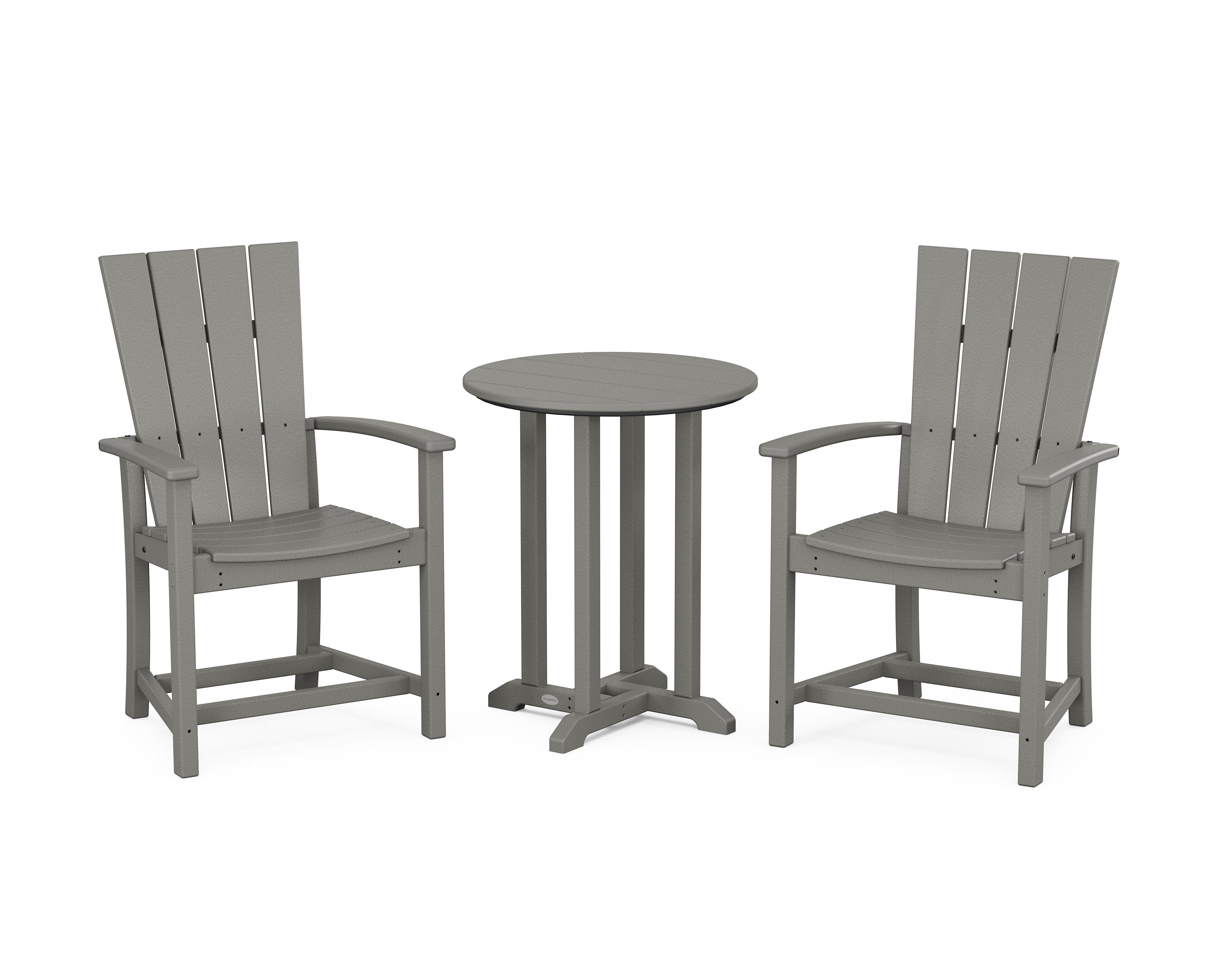 Quattro 3-Piece Round Farmhouse Bistro Dining Set