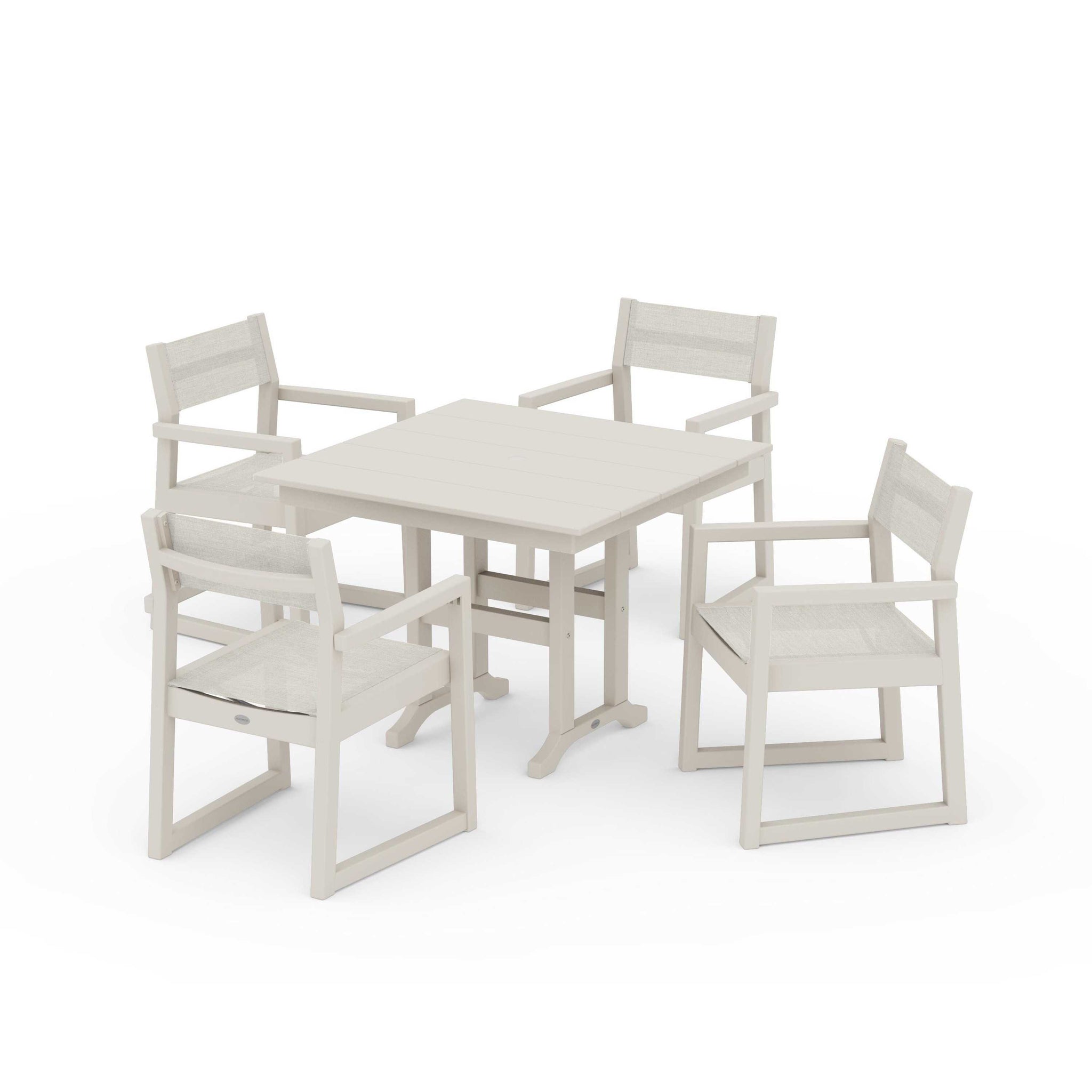 EDGE Sling Arm Chair 5-Piece Farmhouse Dining Set