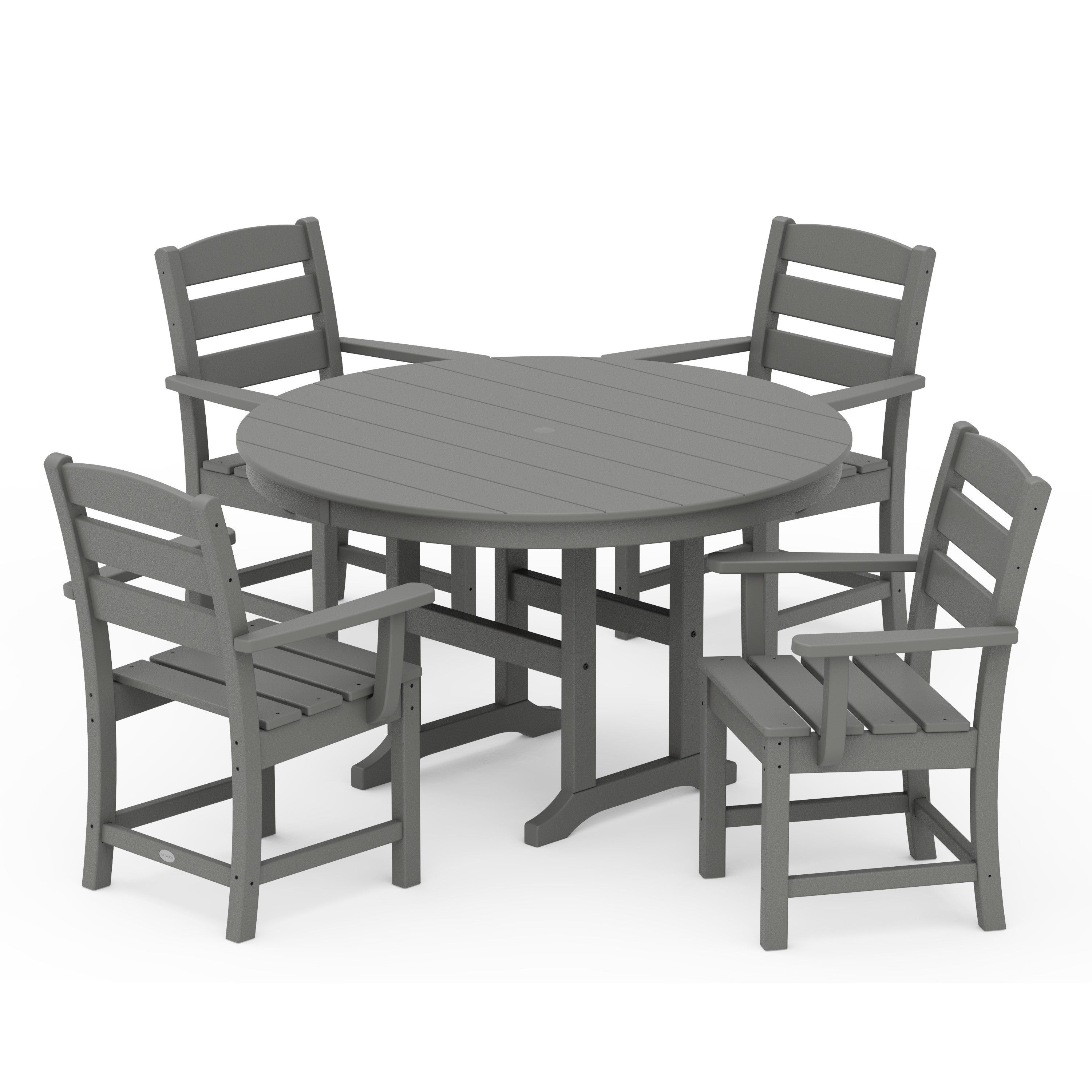 Lakeside 5-Piece Round Farmhouse Dining Set