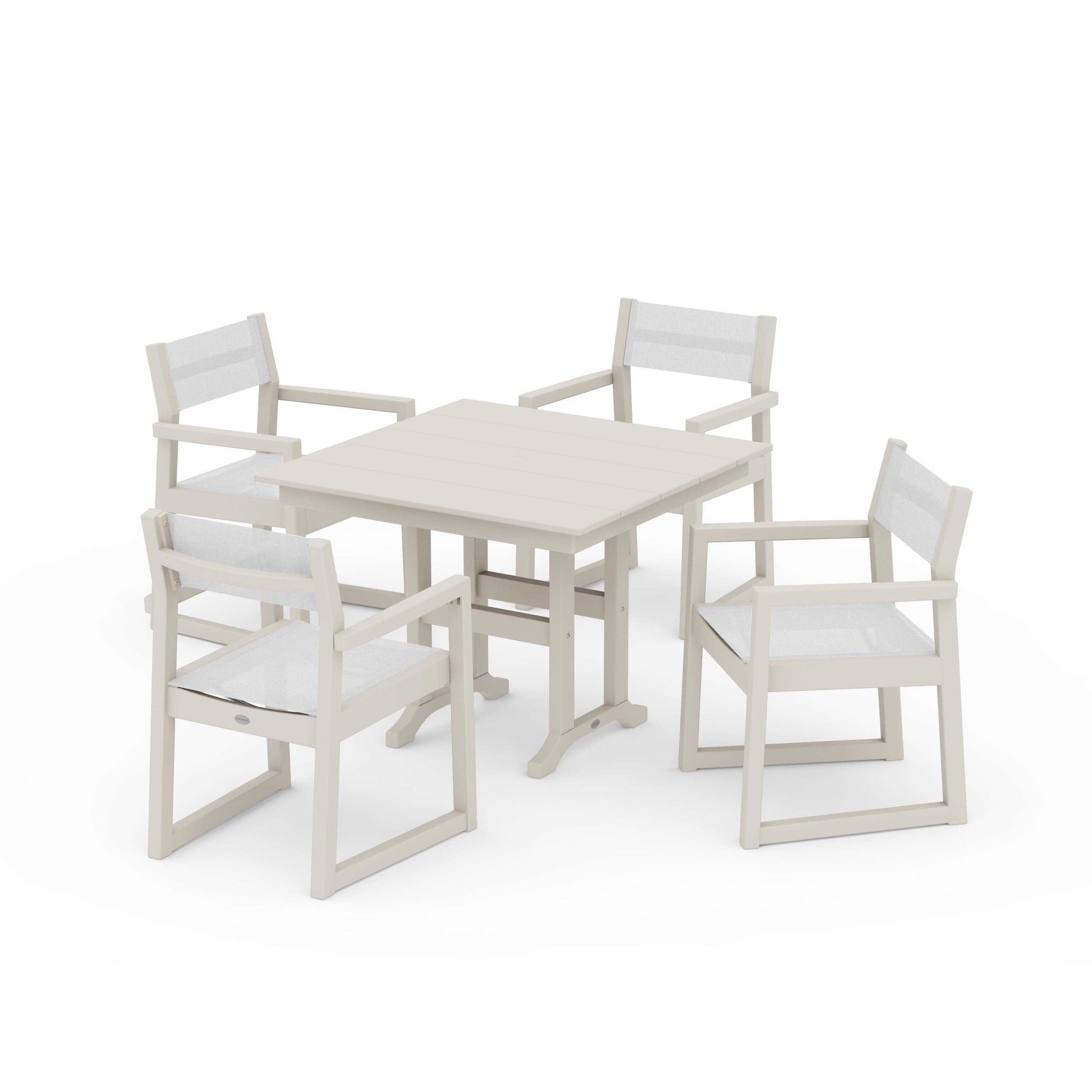 EDGE Sling Arm Chair 5-Piece Farmhouse Dining Set