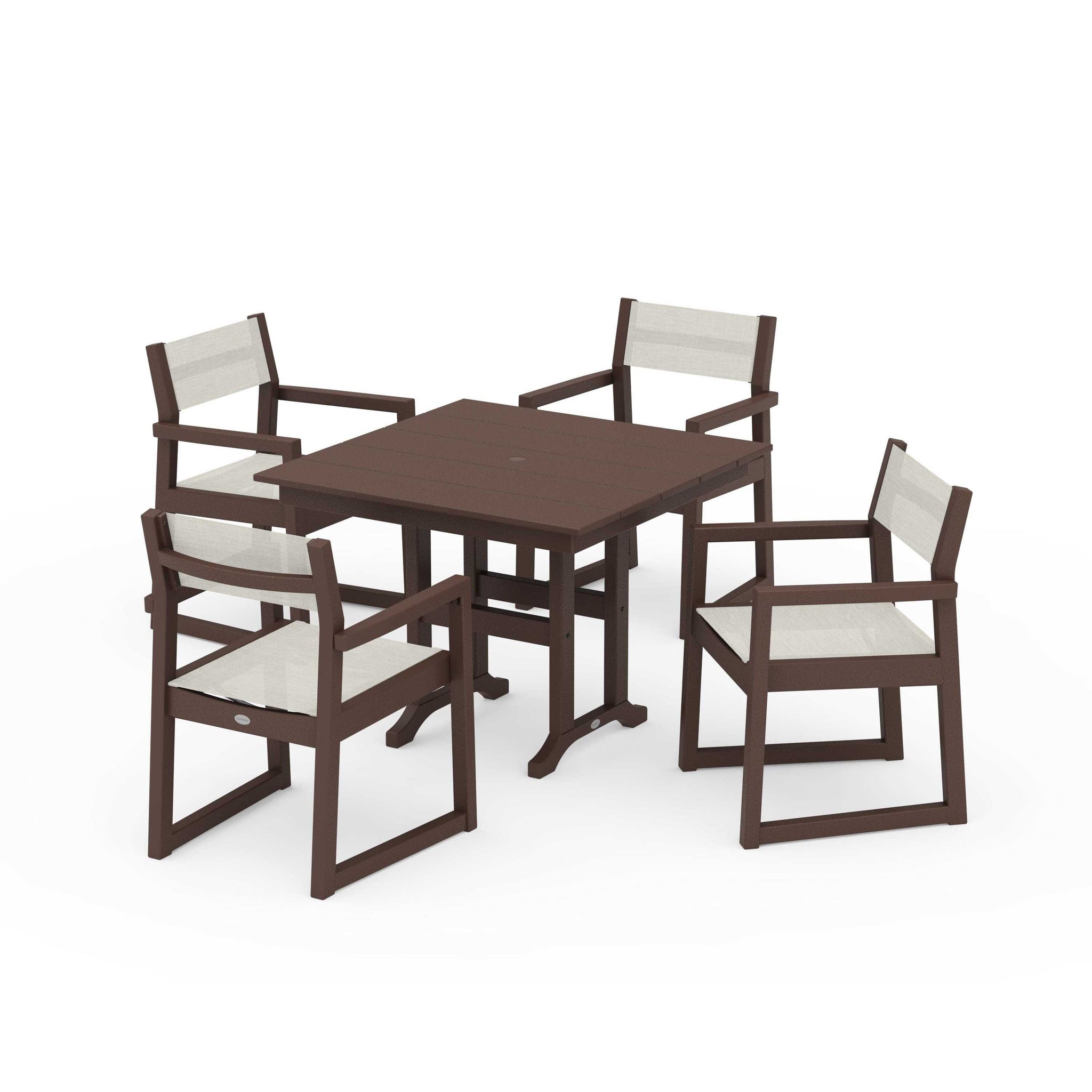 EDGE Sling Arm Chair 5-Piece Farmhouse Dining Set