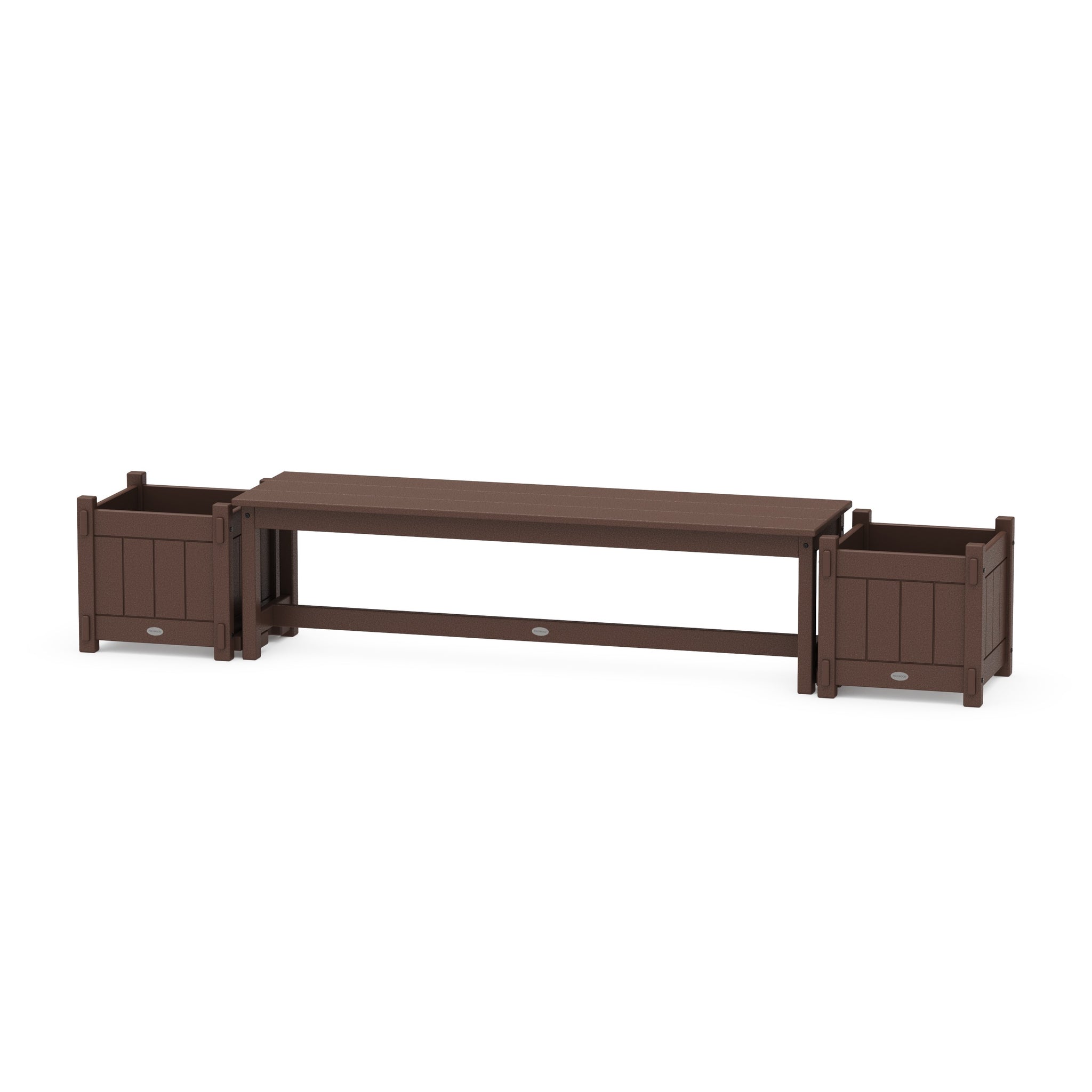 60" Vineyard Straight Planter Bench Set
