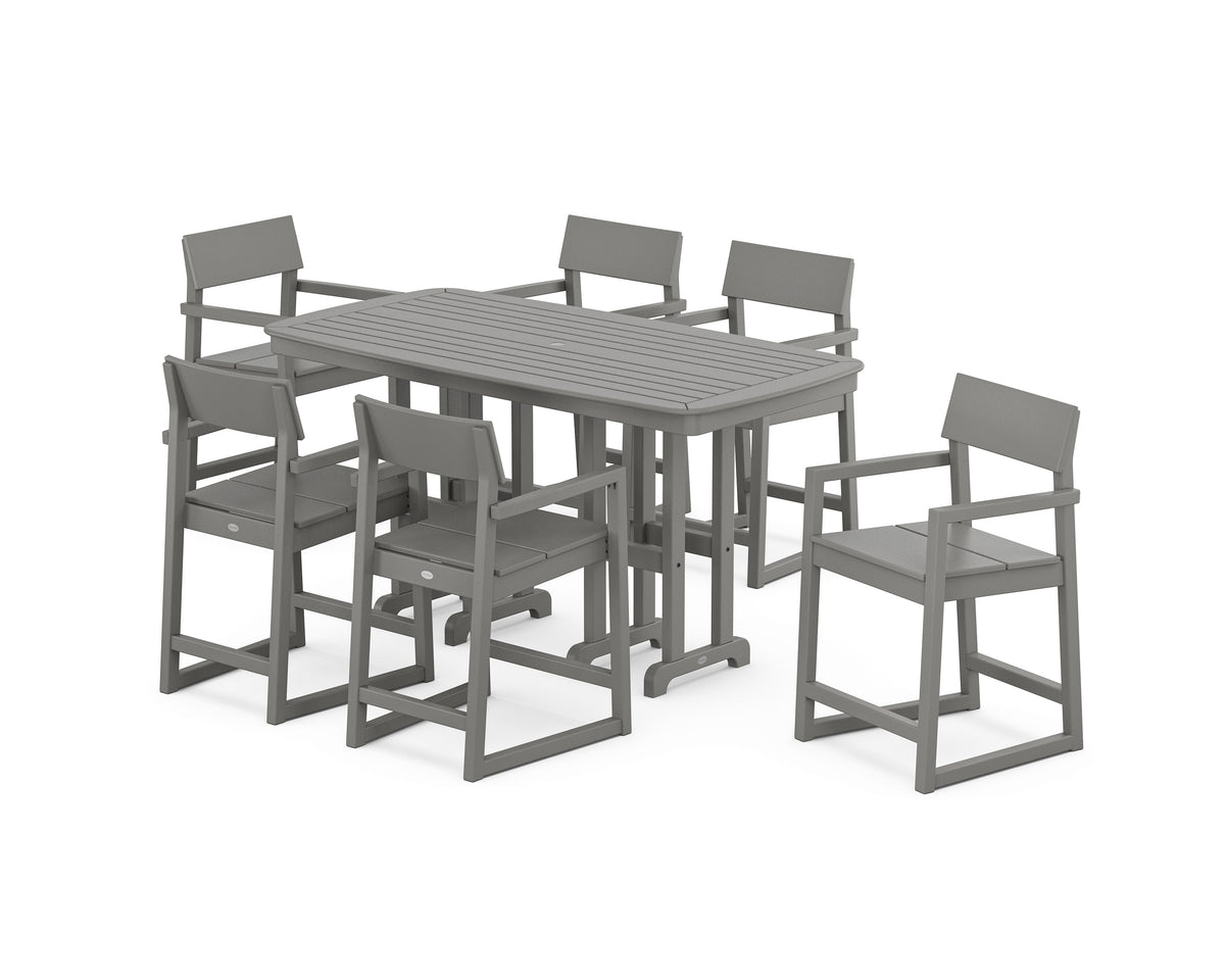 EDGE Arm Chair 7-Piece Counter Set