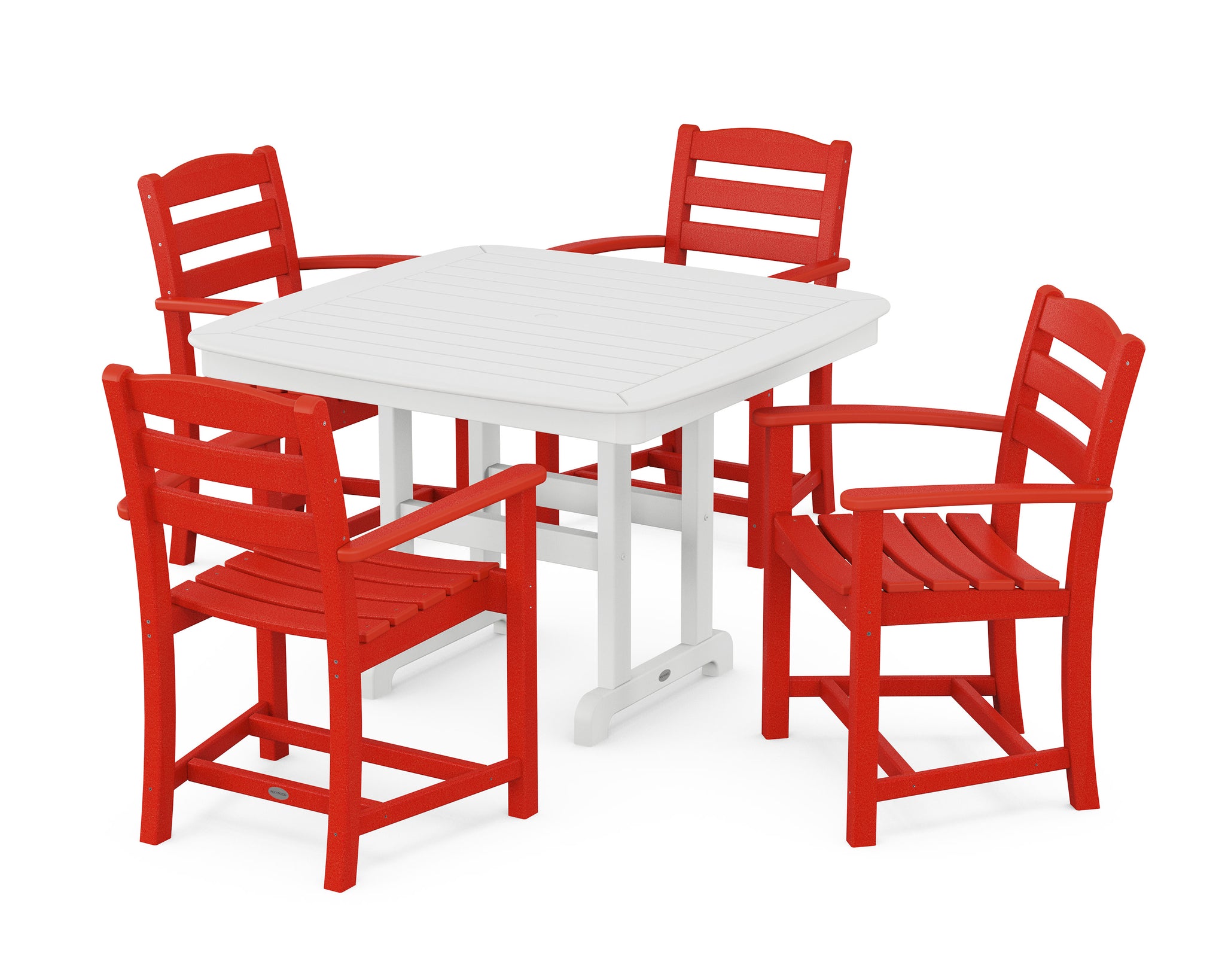 La Casa Café 5-Piece Dining Set with Trestle Legs