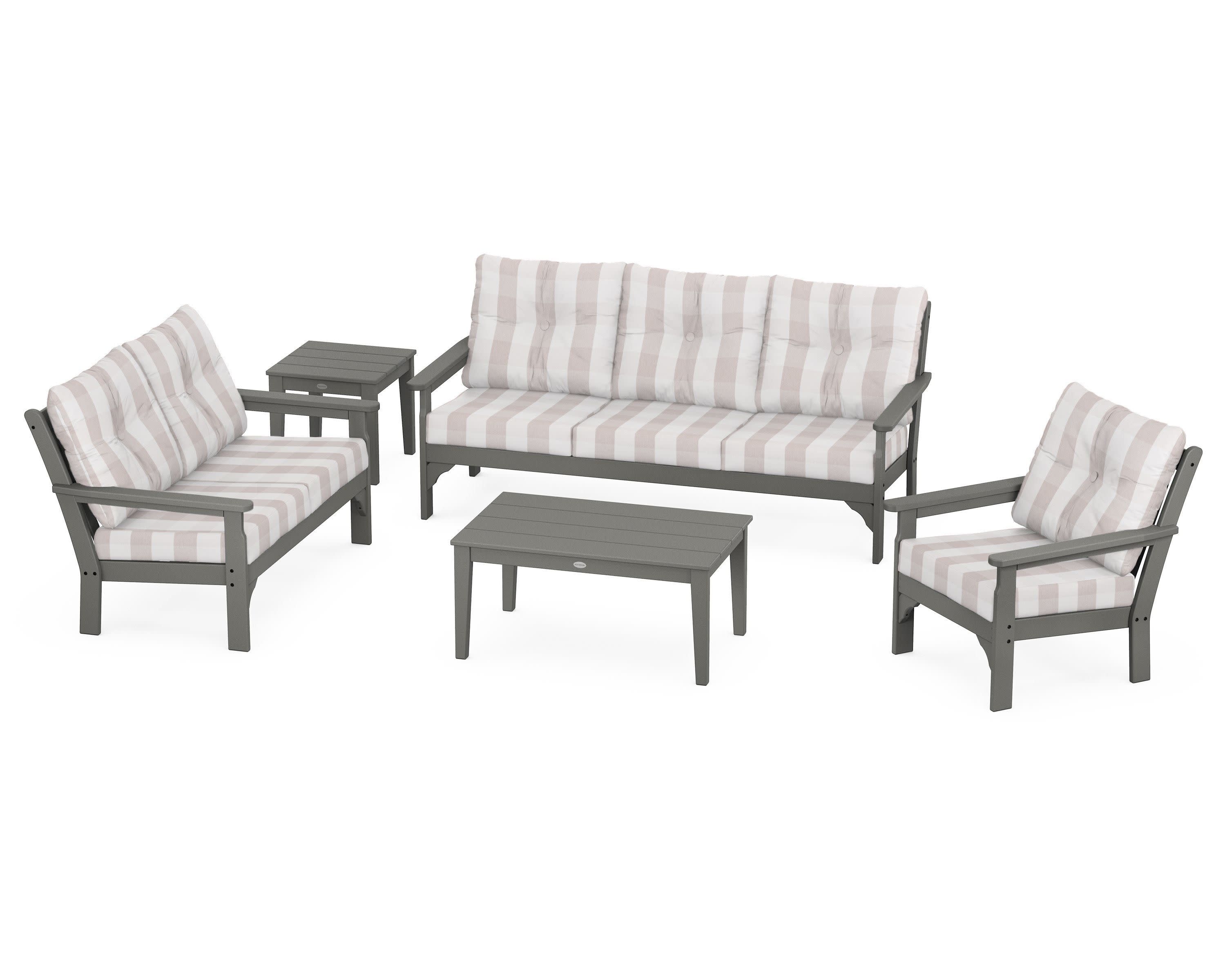 Vineyard 5 Piece Deep Seating Set