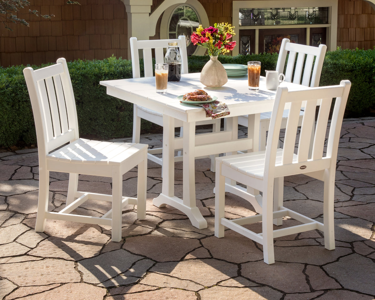 Traditional Garden 5-Piece Farmhouse Trestle Dining Set