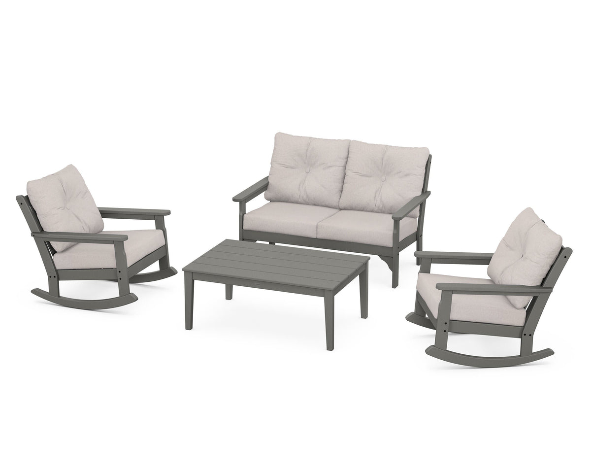 Vineyard 4-Piece Deep Seating Rocking Chair Set