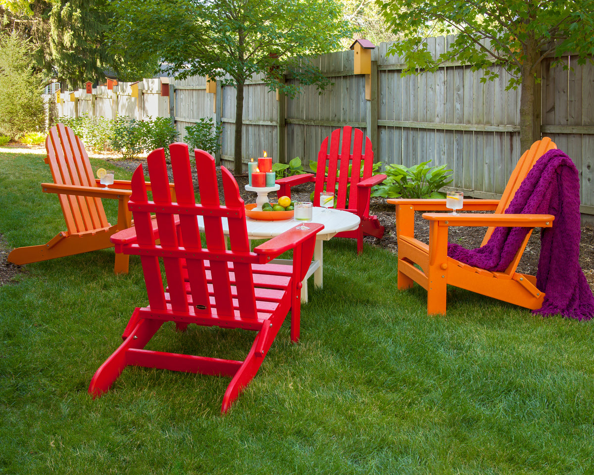 Classic Folding Adirondack 5-Piece Conversation Group